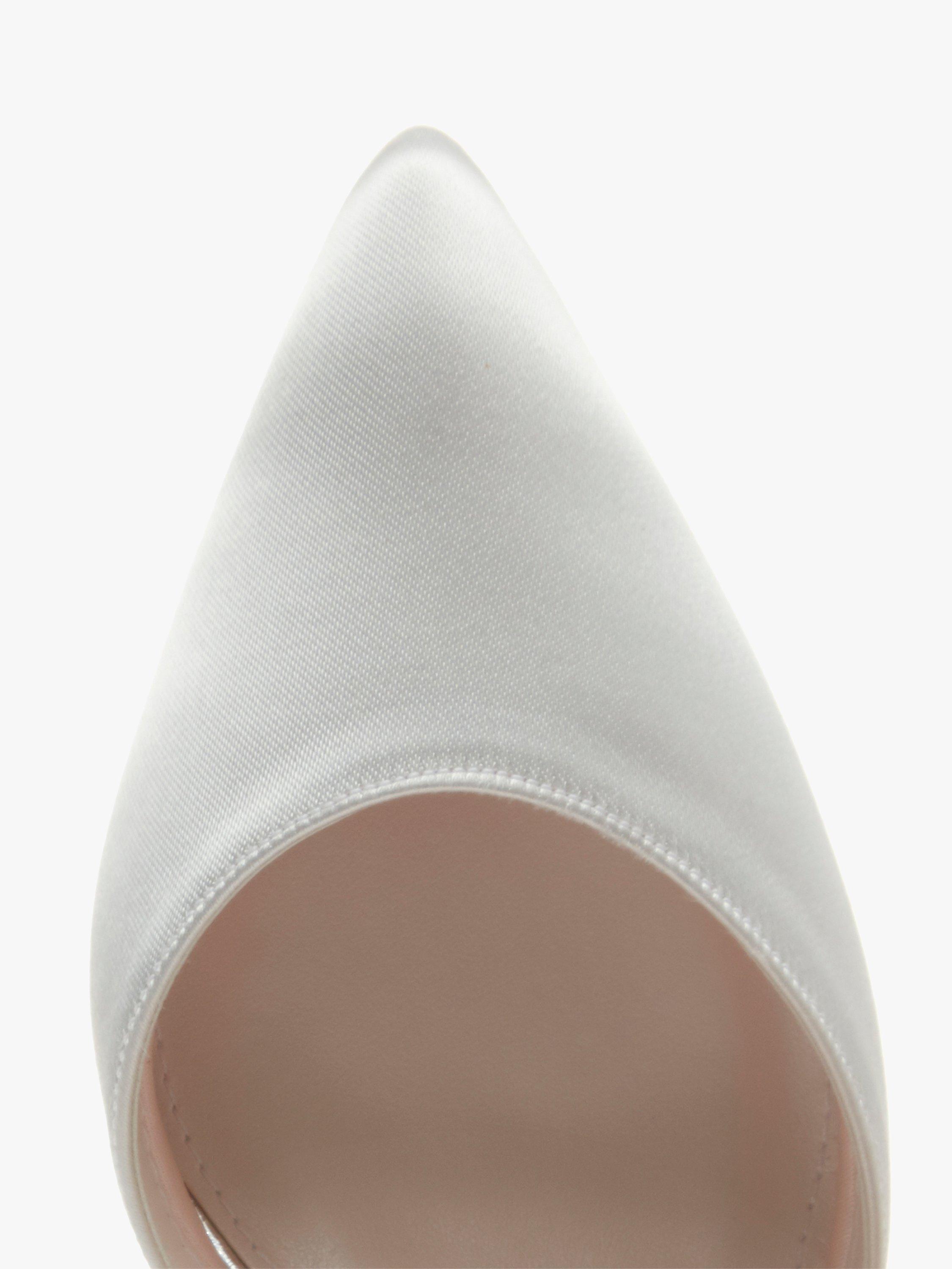 Product image 5 of 6, which shows Rainbow Club Kennedy Strappy Stiletto Heel Court Shoes, Ivory, 7.5