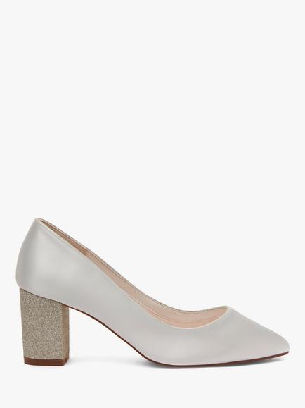 Rainbow Club Bambi Block Heel Court Shoes, Ivory, Ivory