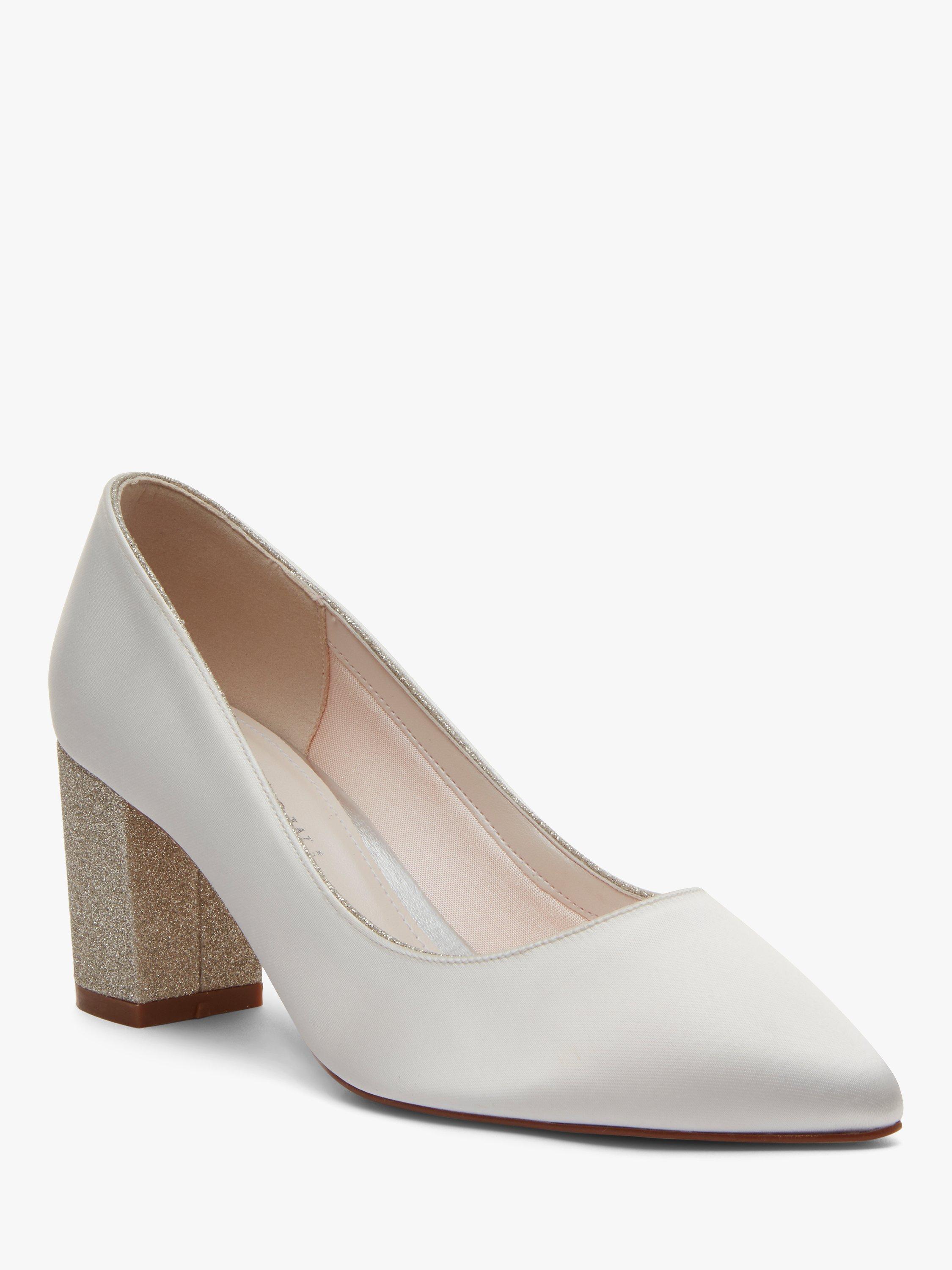 Rainbow Club Bambi Block Heel Court Shoes Ivory