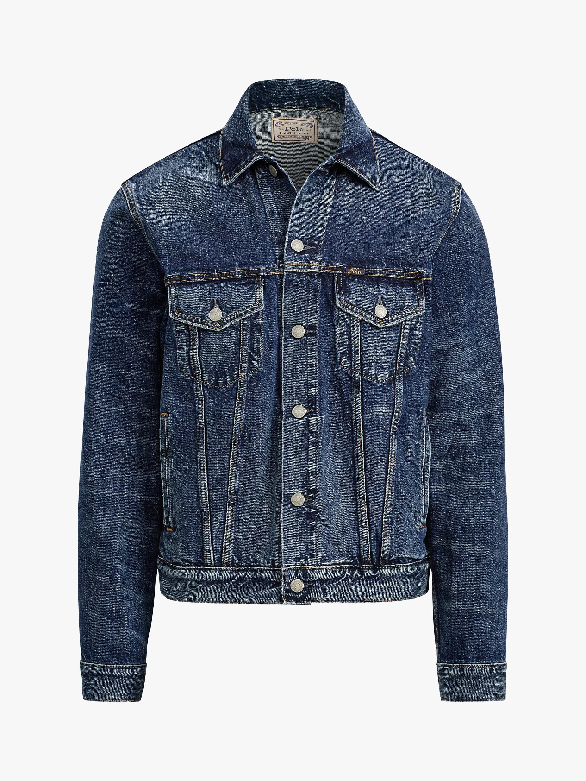 Polo with denim jacket best sale