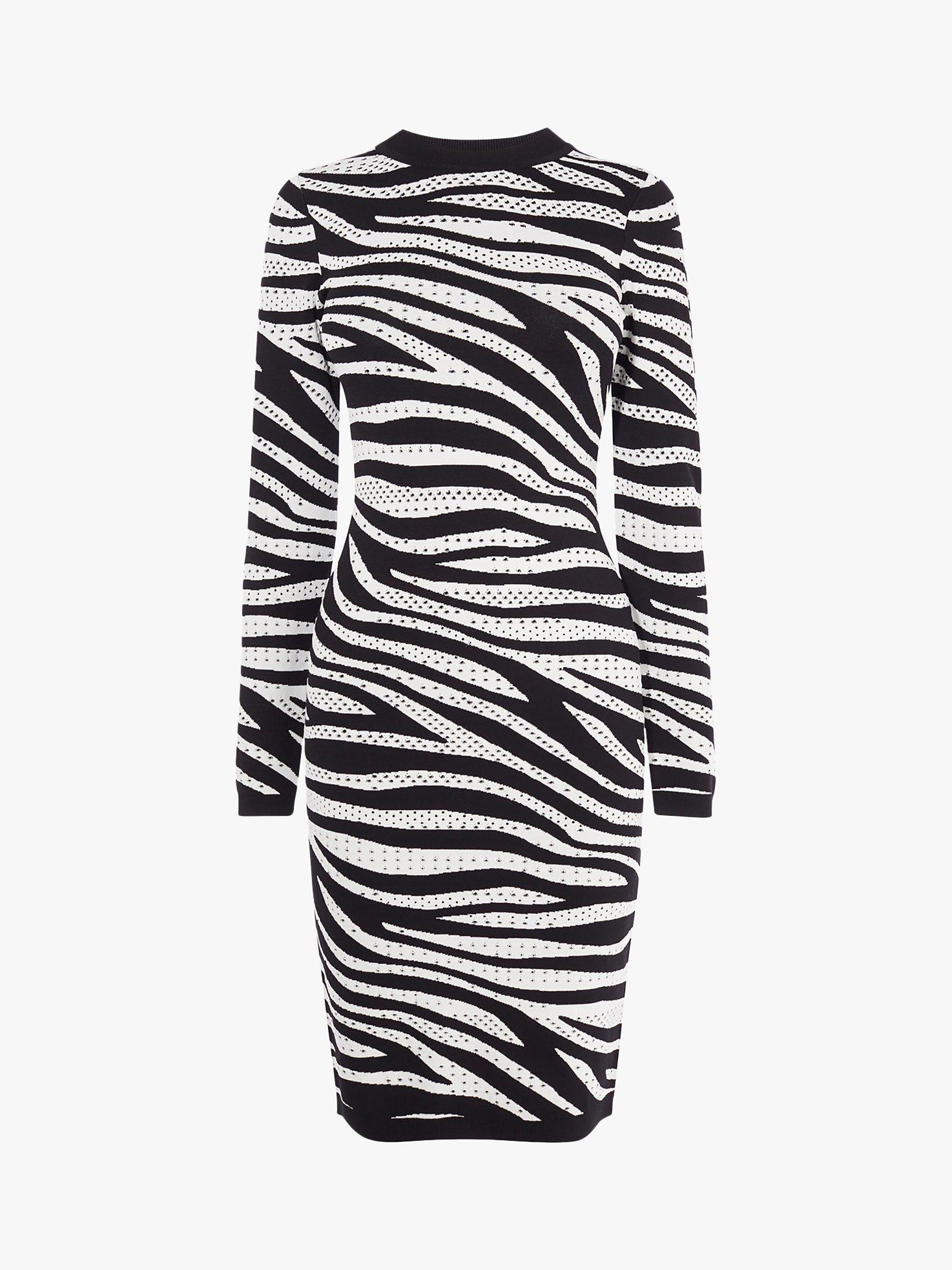 Karen millen zebra print dress sale