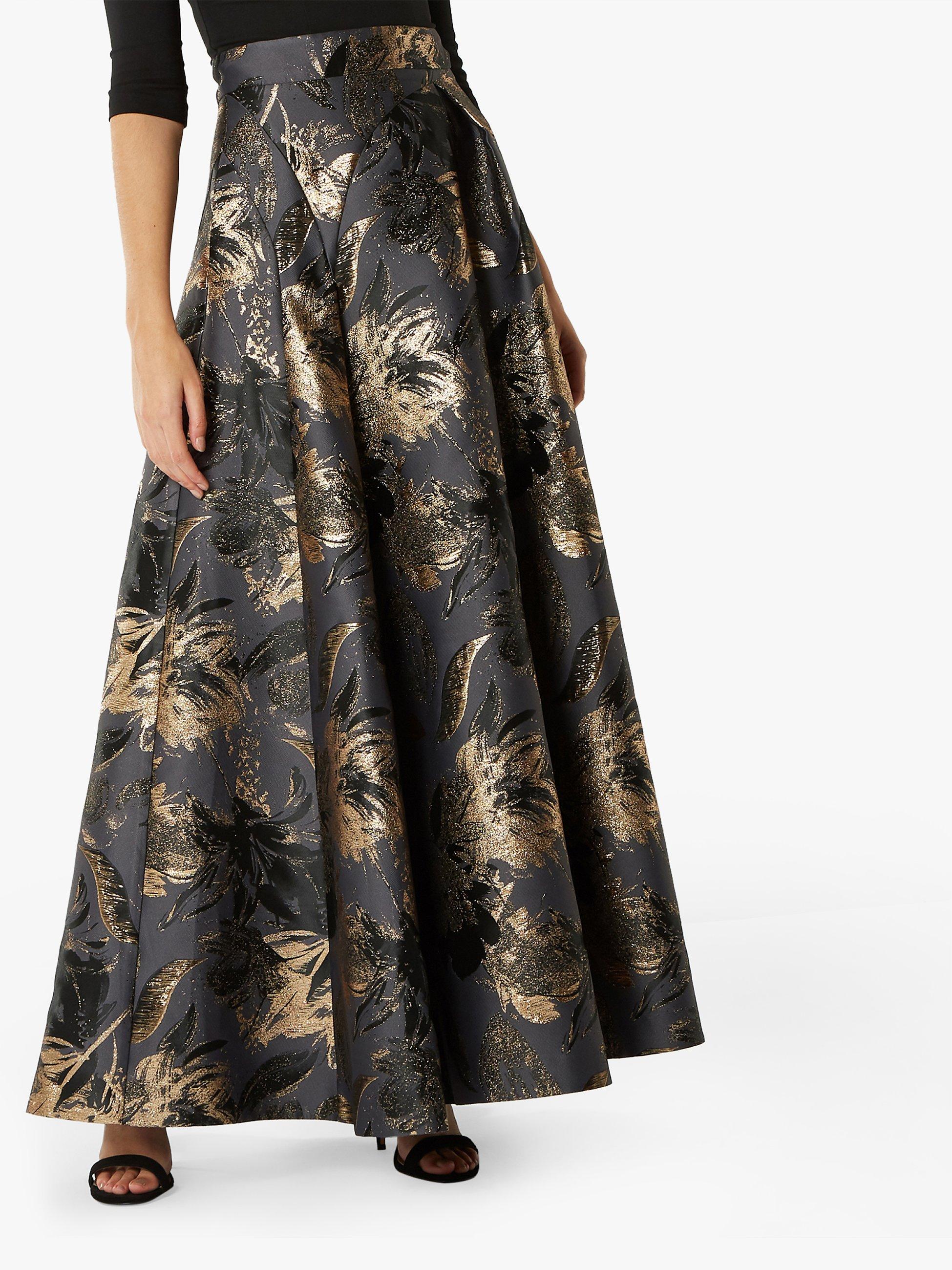 Coast Harper Jacquard Skirt Black