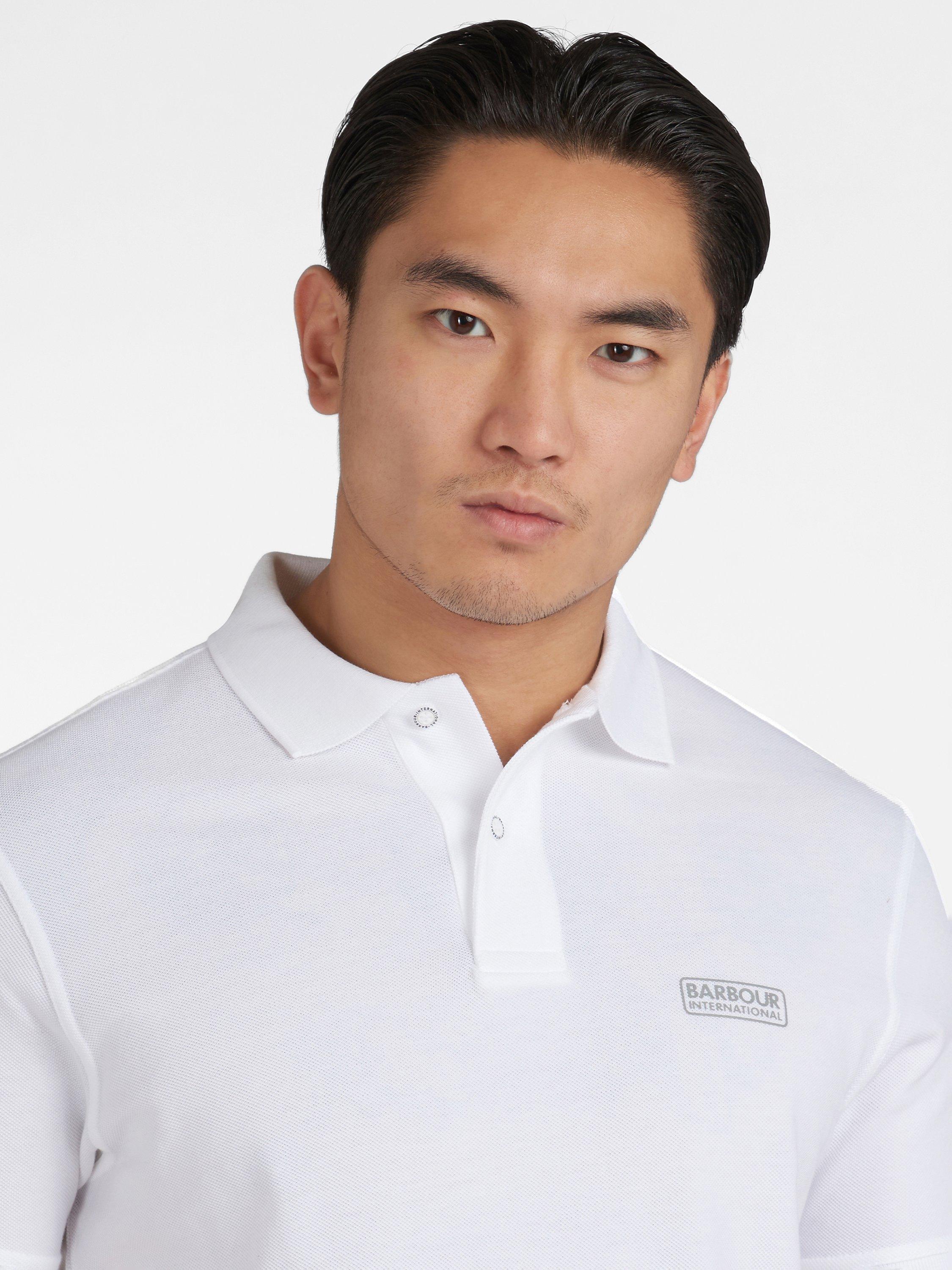Product image 6 of 6, which shows Barbour International Polo Shirt, White, S