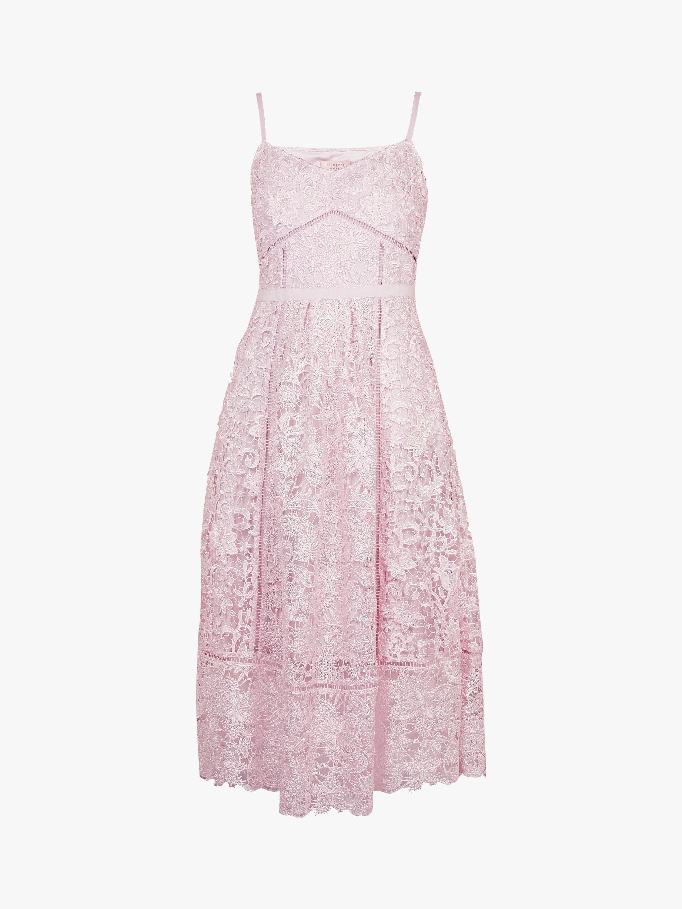 ted baker valens lace midi dress Ted Baker Valens Lace Midi Dress, Light Pink