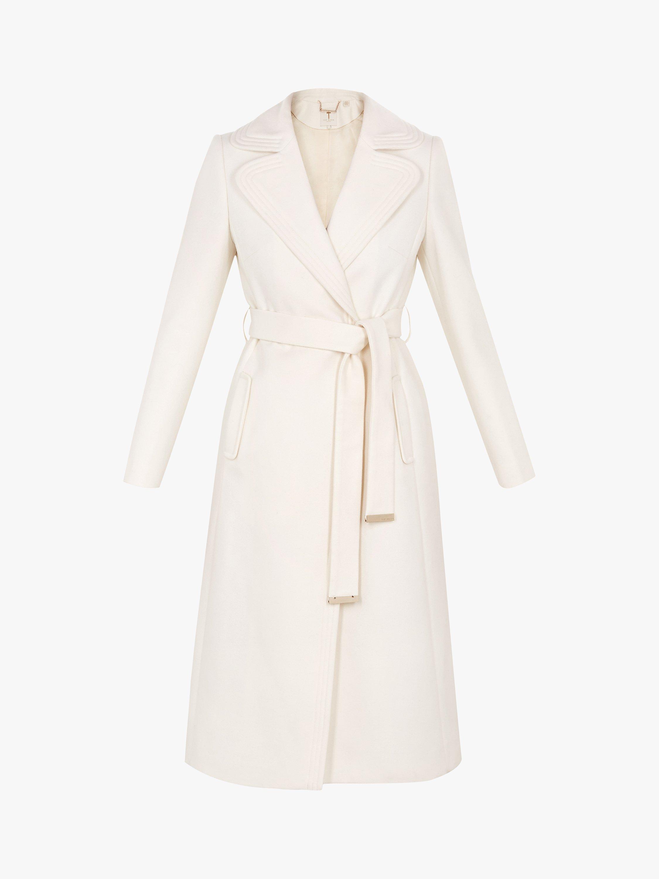 Gabella wide collar long wool wrap coat hotsell