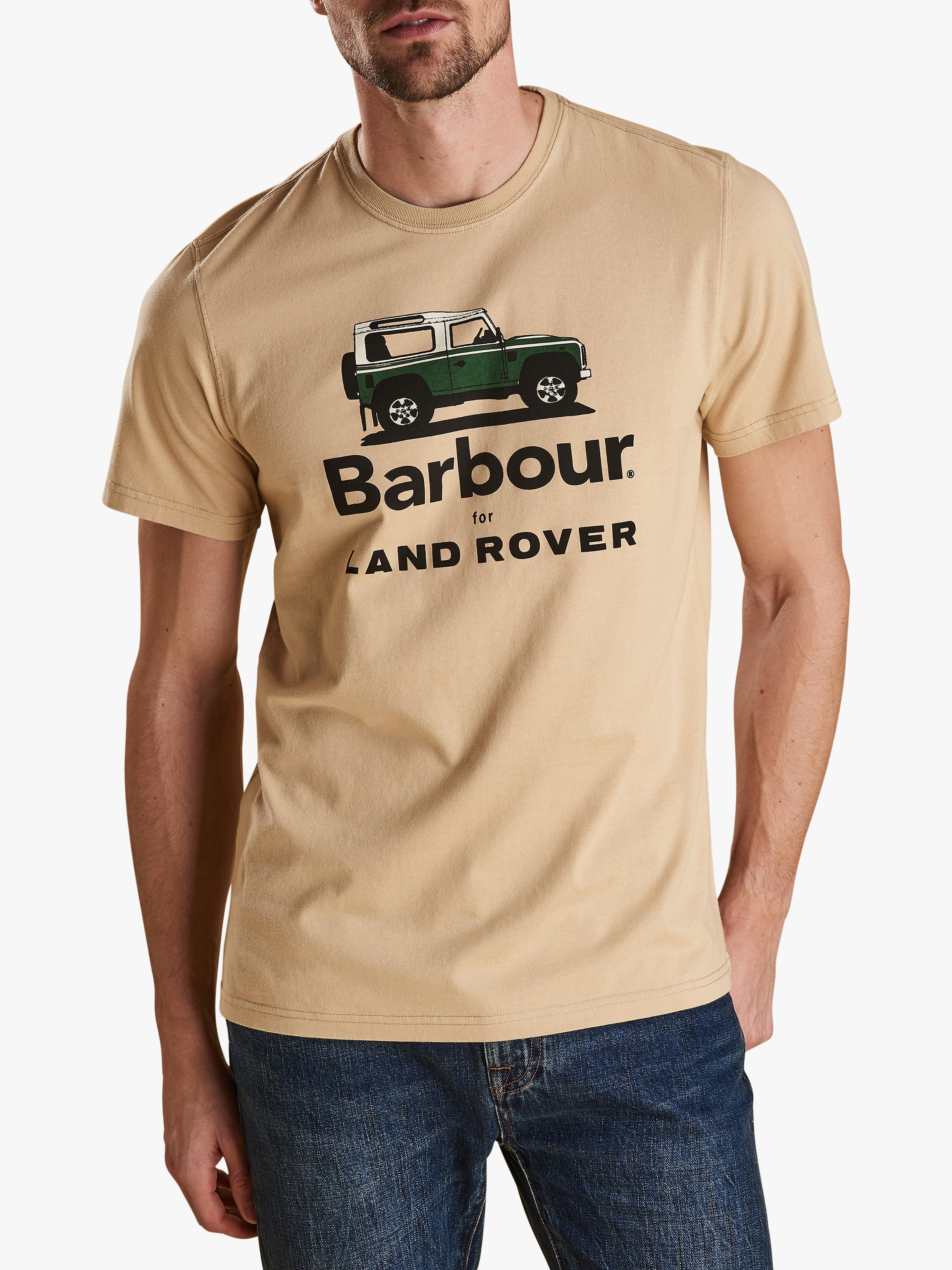 Barbour Land Rover Defender Short Sleeve Graphic T Shirt Natural