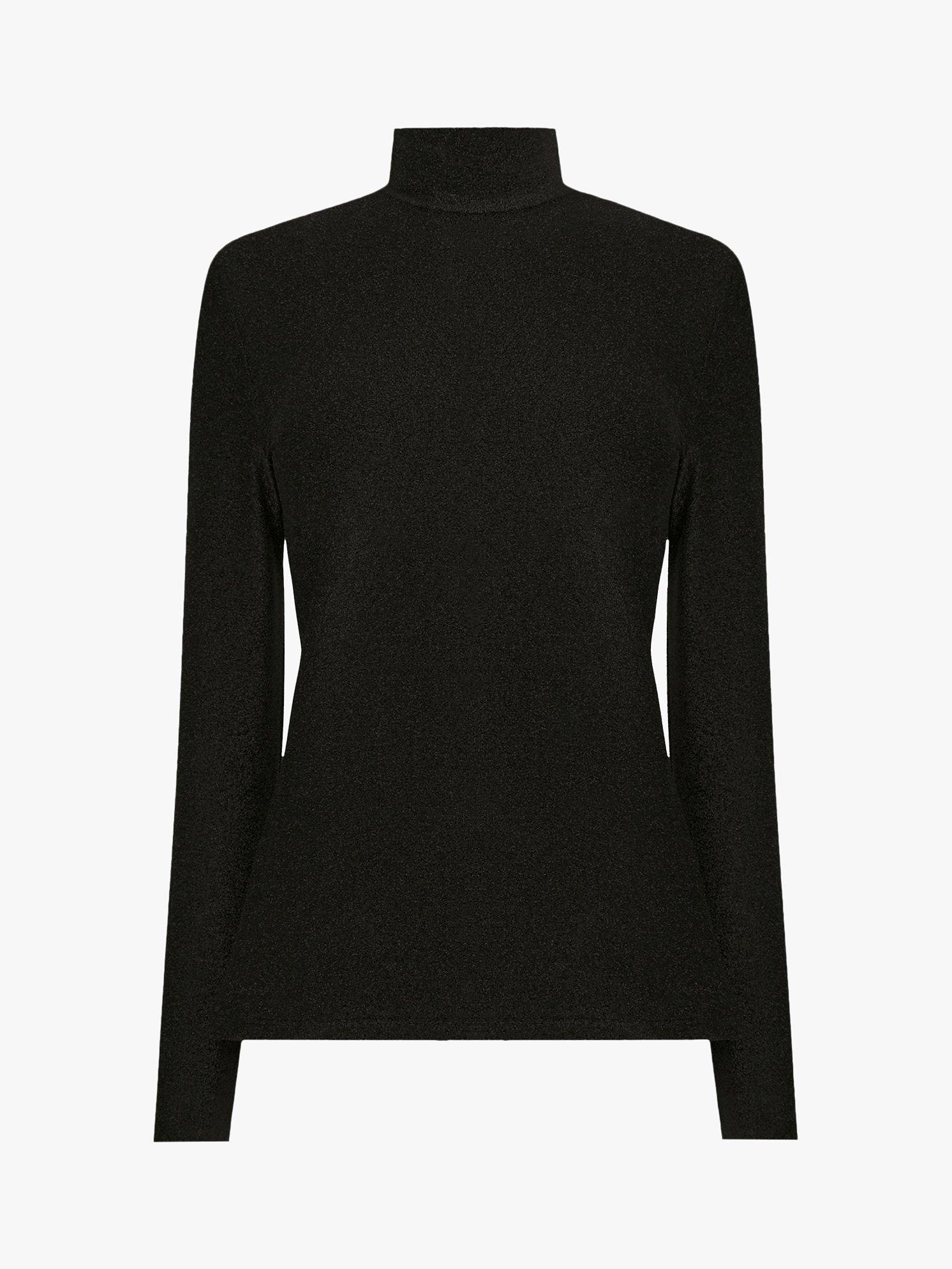 Black sparkly polo neck best sale