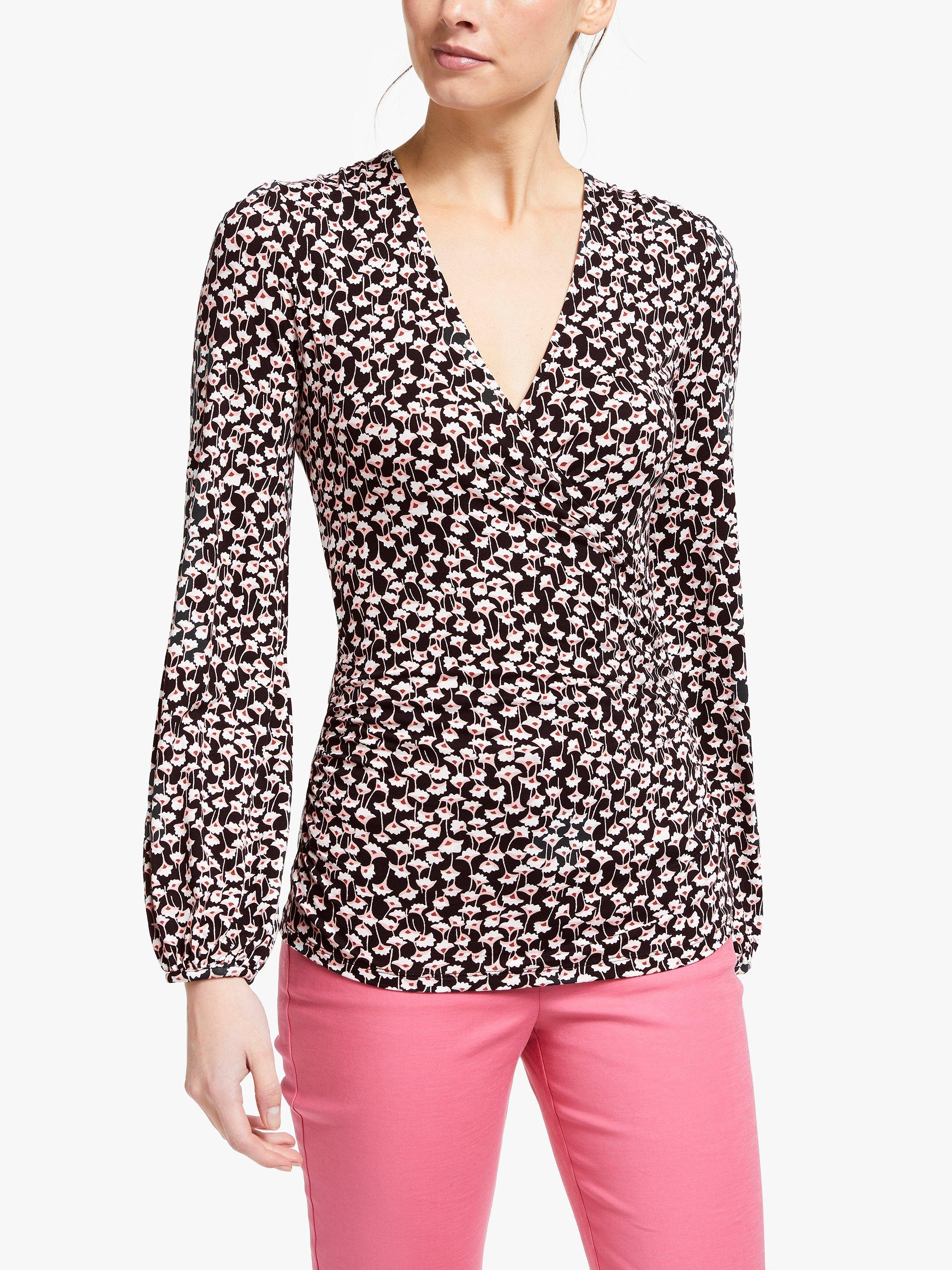 Boden Elodie Wrap Top, Black