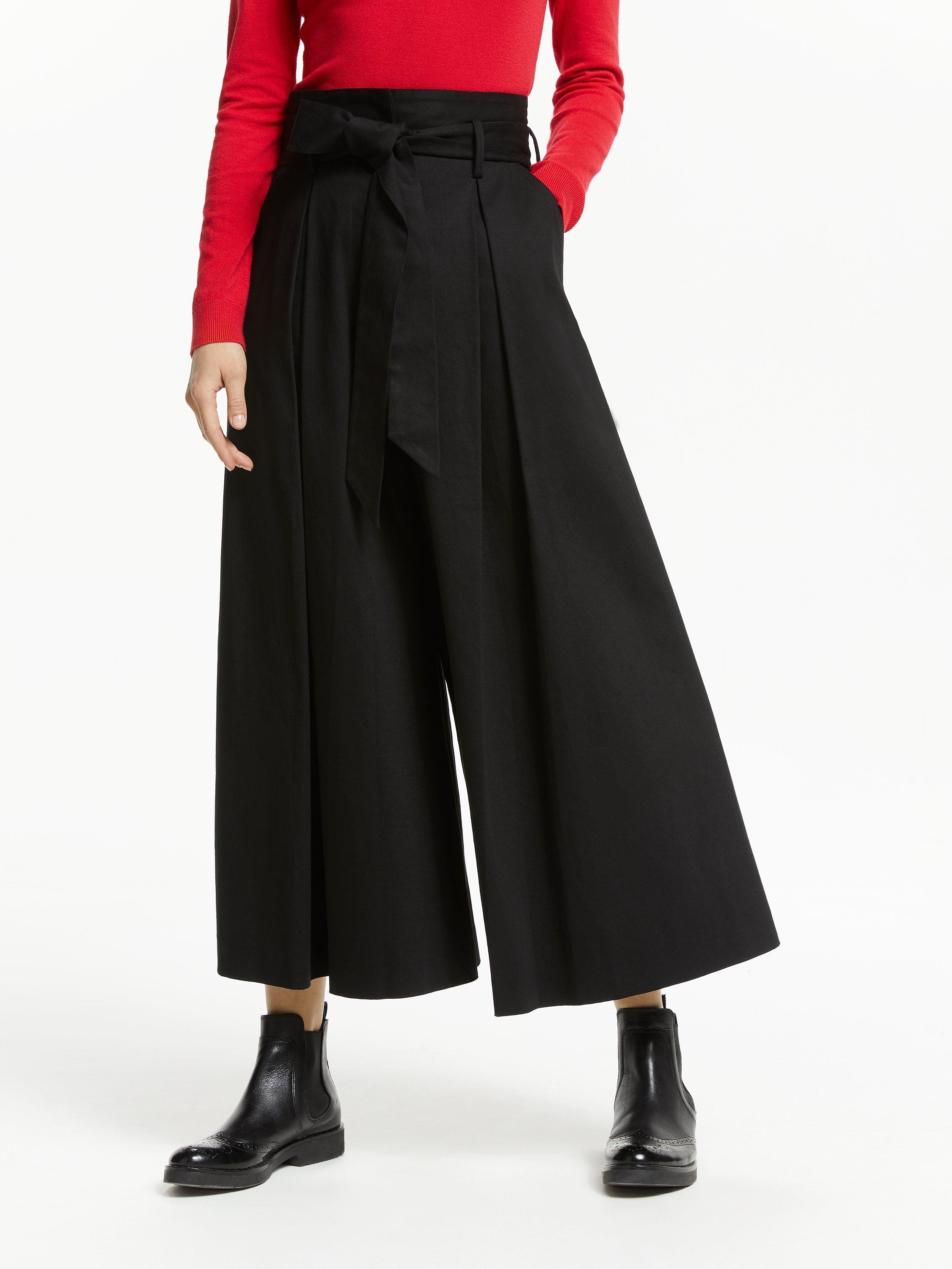 Somerset by Alice Temperley Tie Waist Culottes, Black