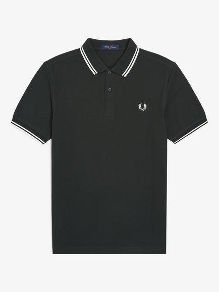 Fred Perry Twin Tipped Regular Fit Polo Shirt, Green