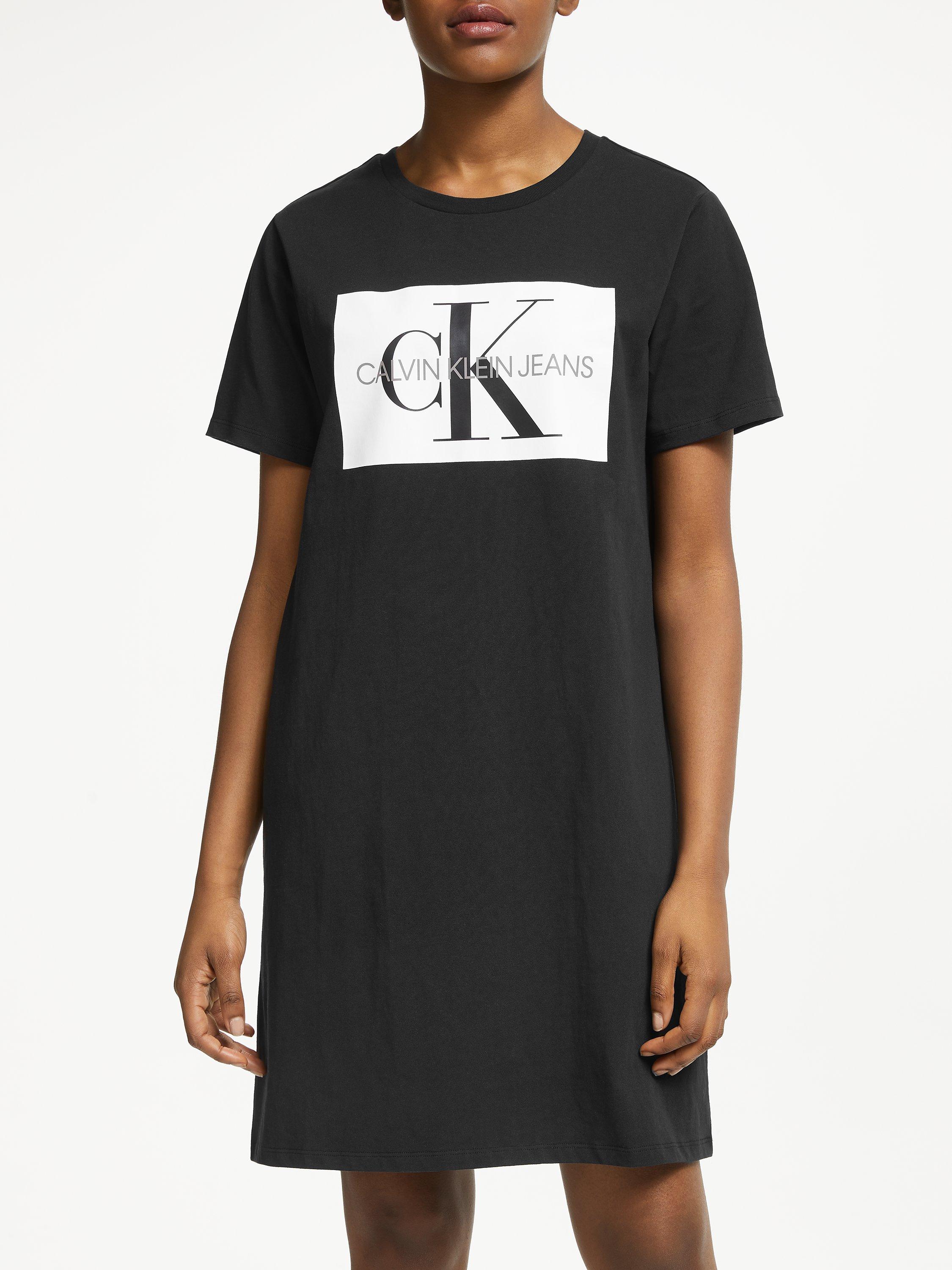 Calvin klein t shirt dress black online