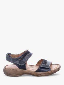 Josef Seibel Debra 19 Leather Flatform Sandals, Denim