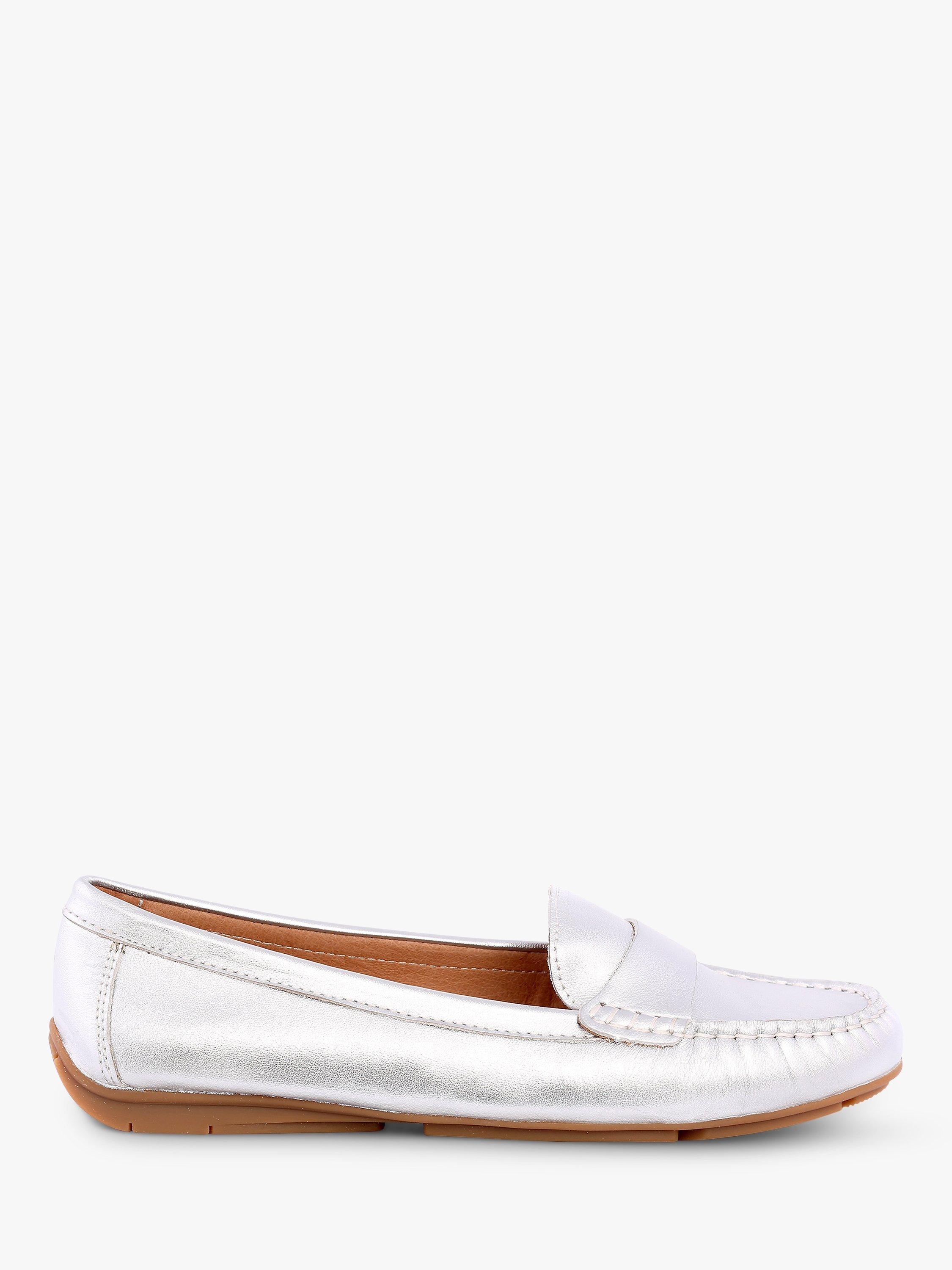 Josef Seibel Elina 02 Classic Moccasins, Silver Leather