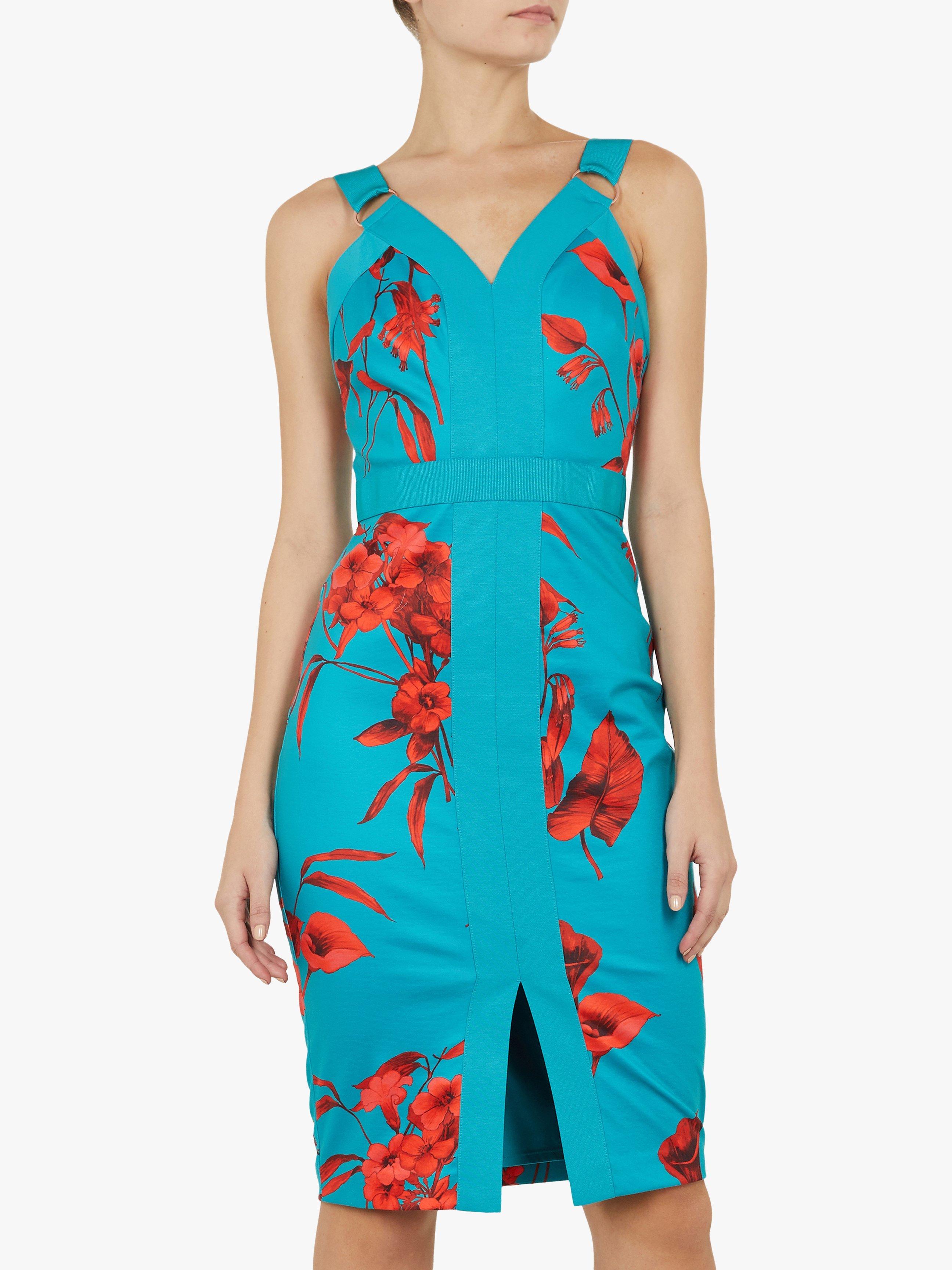 Ted baker jordja fantasia panel bodycon dress on sale