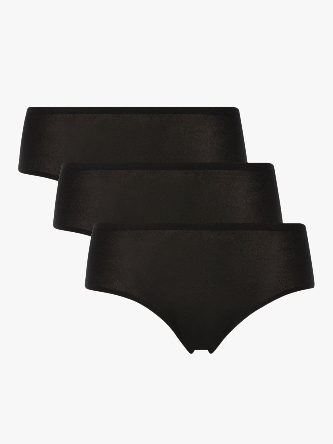 Product image 1 of 3, which shows Chantelle Soft Stretch Hipster Knickers, Pack of 3, Black, One Size