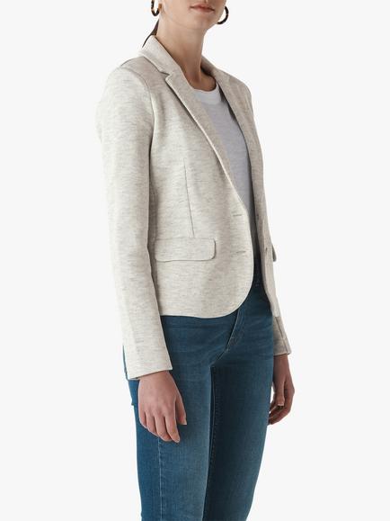Whistles Slim Jersey Blazer Jacket, Grey, Grey
