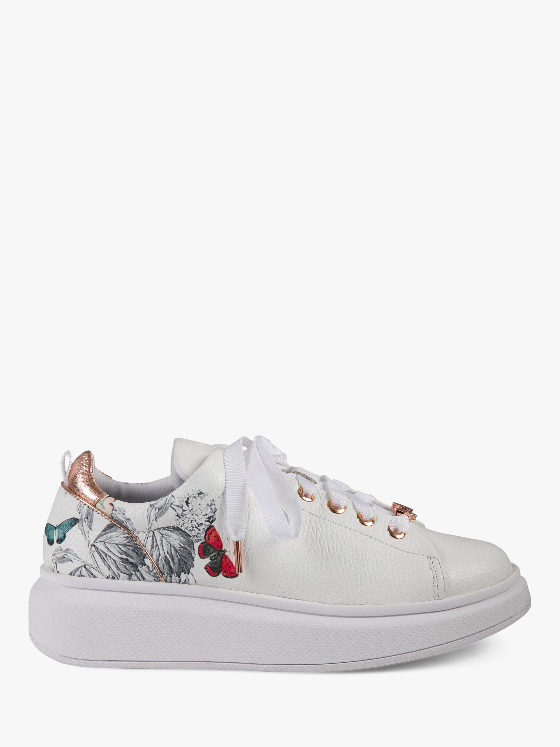 Ted Baker Ailbe 3 Narnia Low Top Trainers White Leather