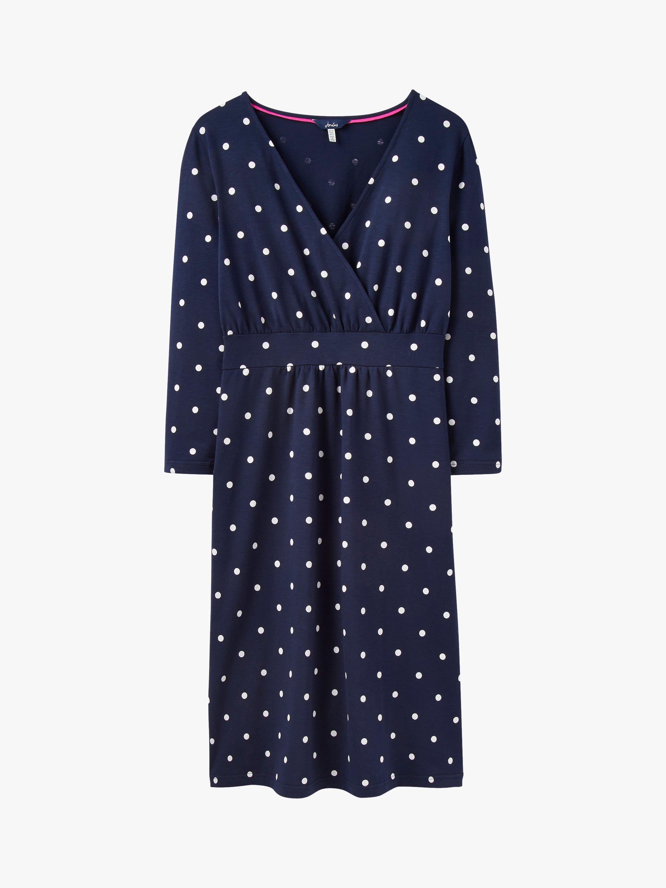 Joules navy spot dress hotsell