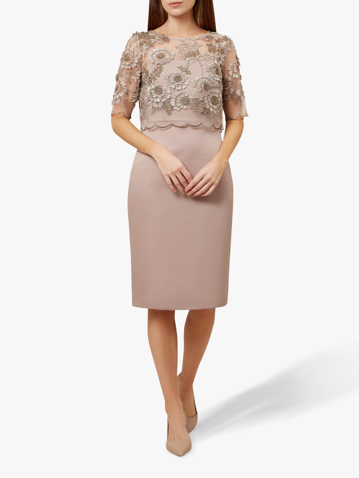 Hobbs Anna Floral Dress Mink