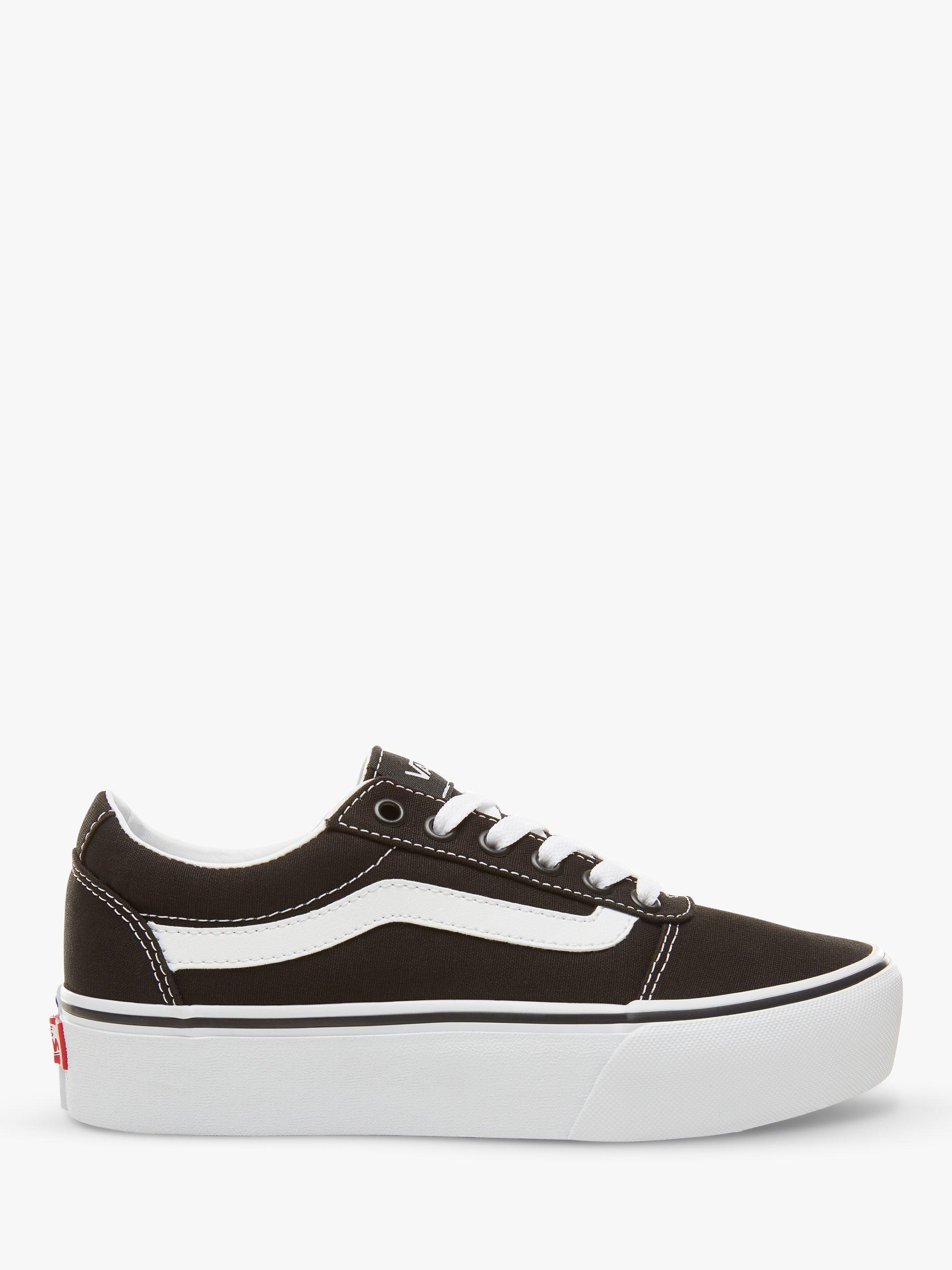 Platform vans all black online