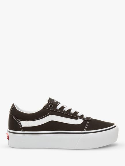 Vans Ward Lace Up Flatform Trainers, Black, Black