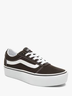 Vans Ward Lace Up Flatform Trainers, Black - view 2, Black