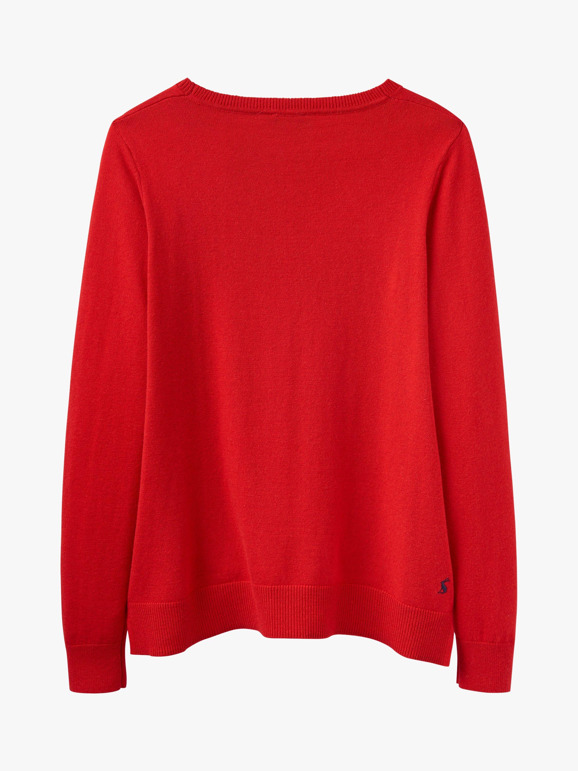 Joules Love Colour Block Crew Neck Jumper Red