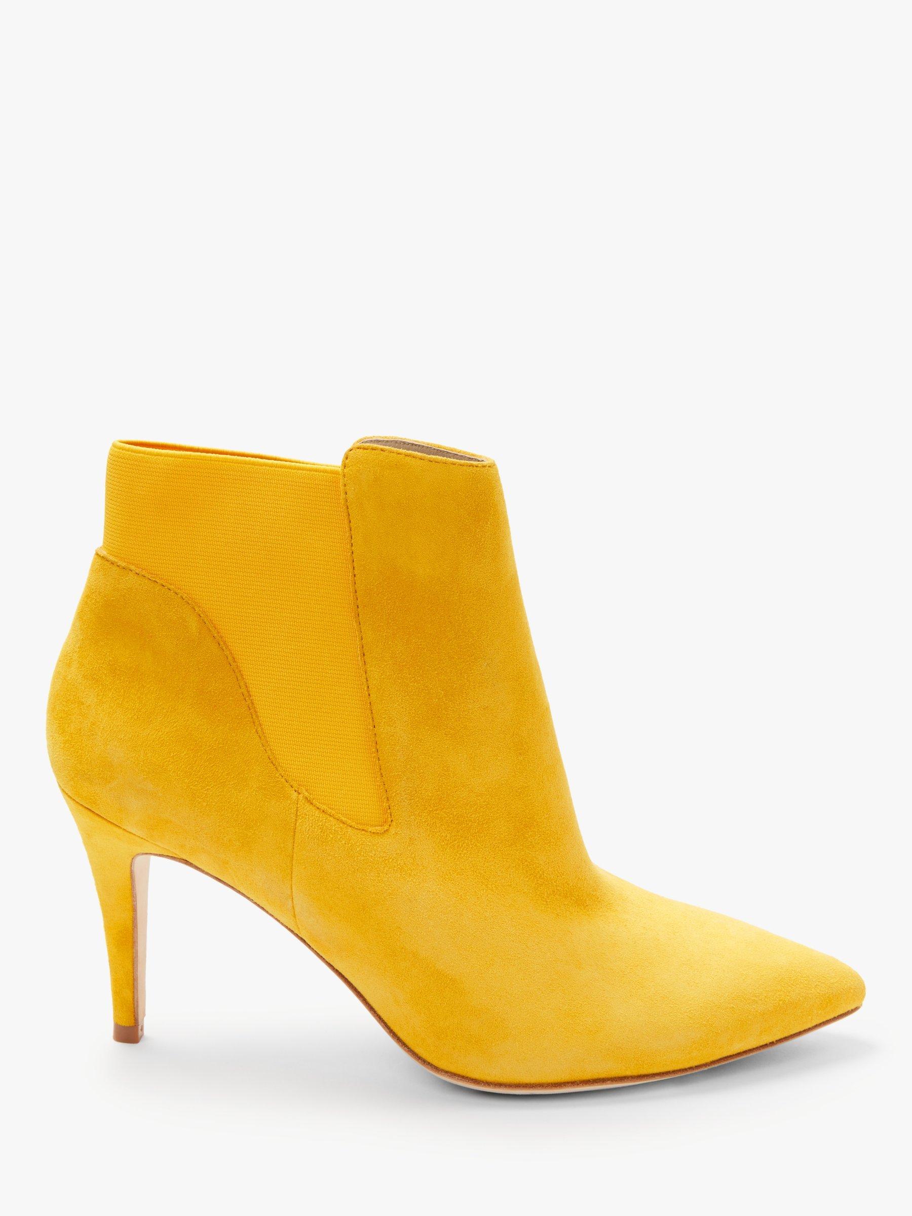 Boden Elsworth Stiletto Heel Ankle Boots, Yellow Suede