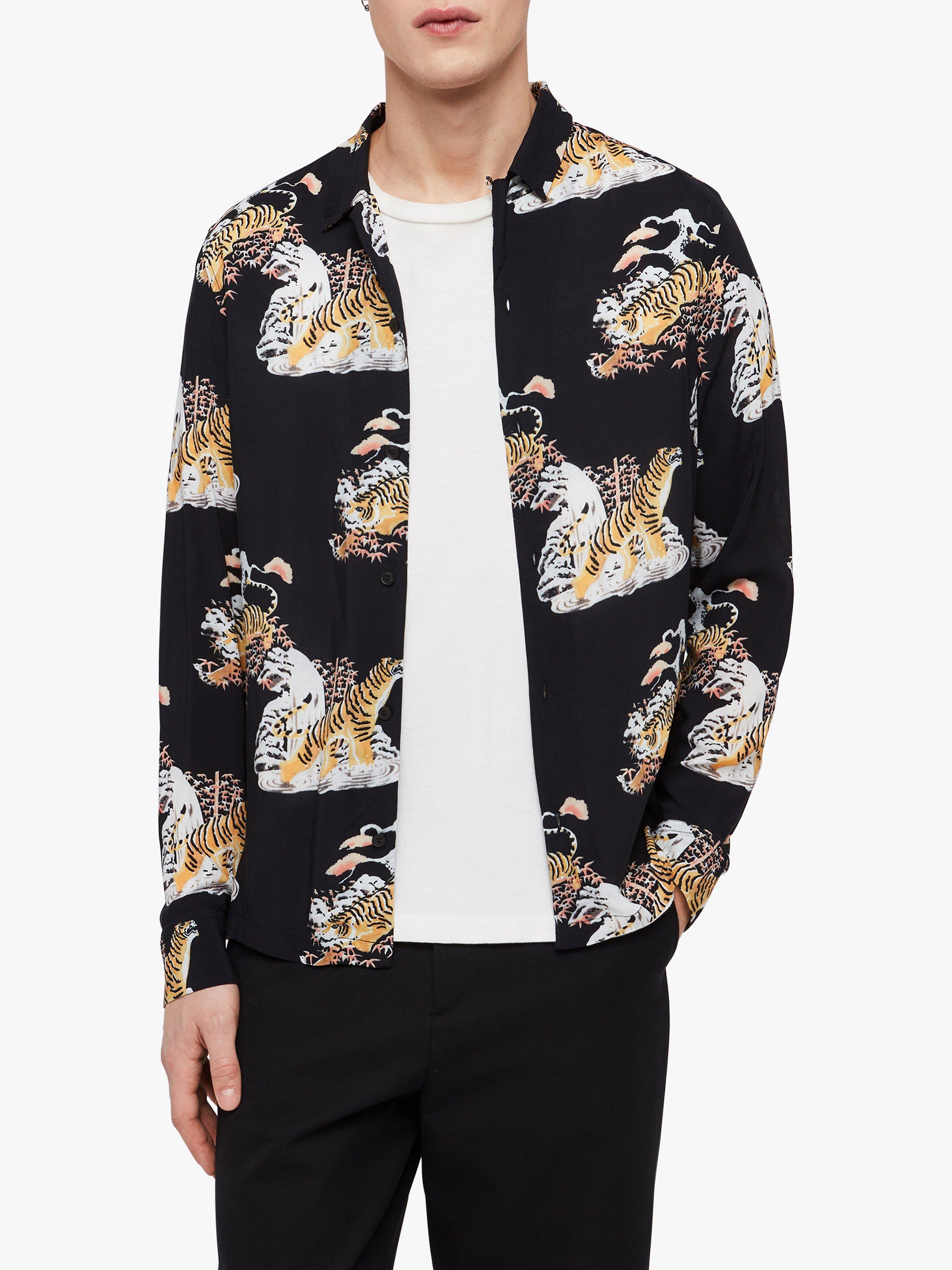 AllSaints Kirshma Tiger Shirt, Black