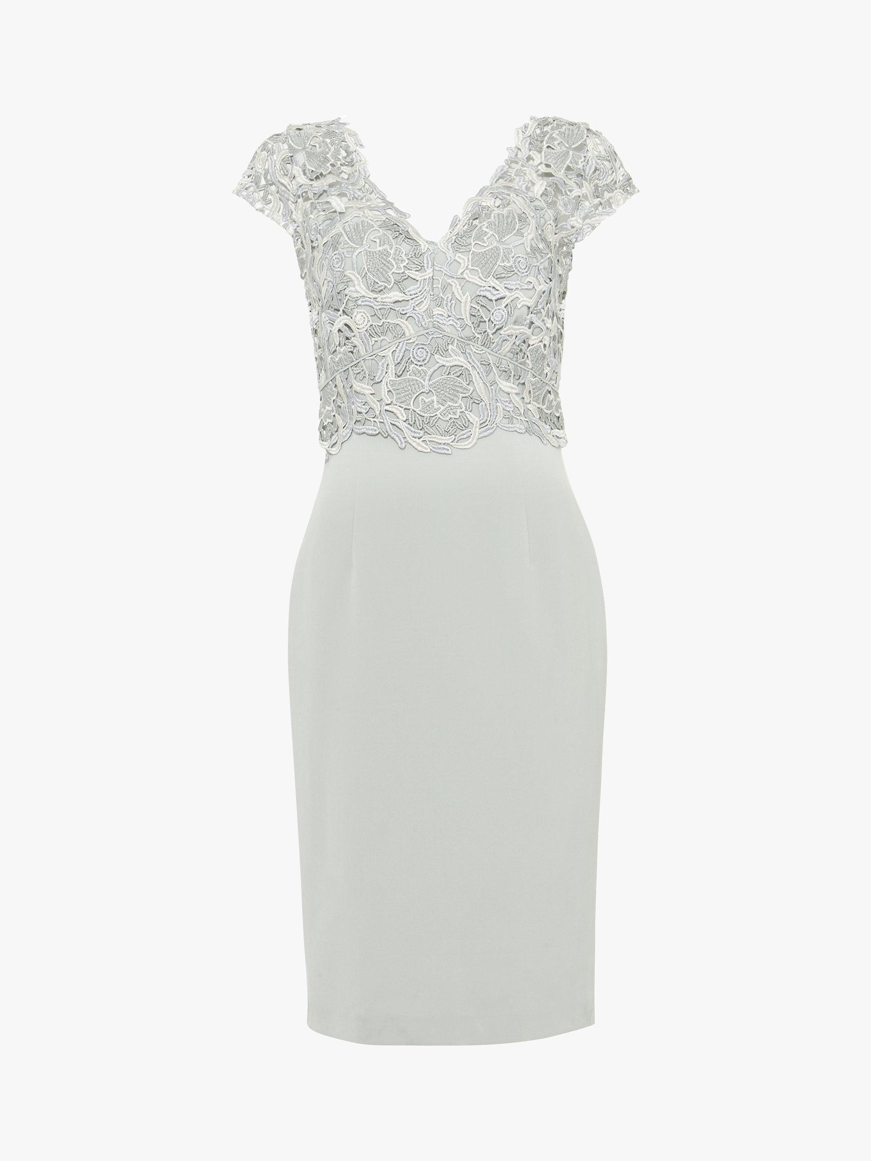 Phase Eight Ellise Lace Dress Duck Egg