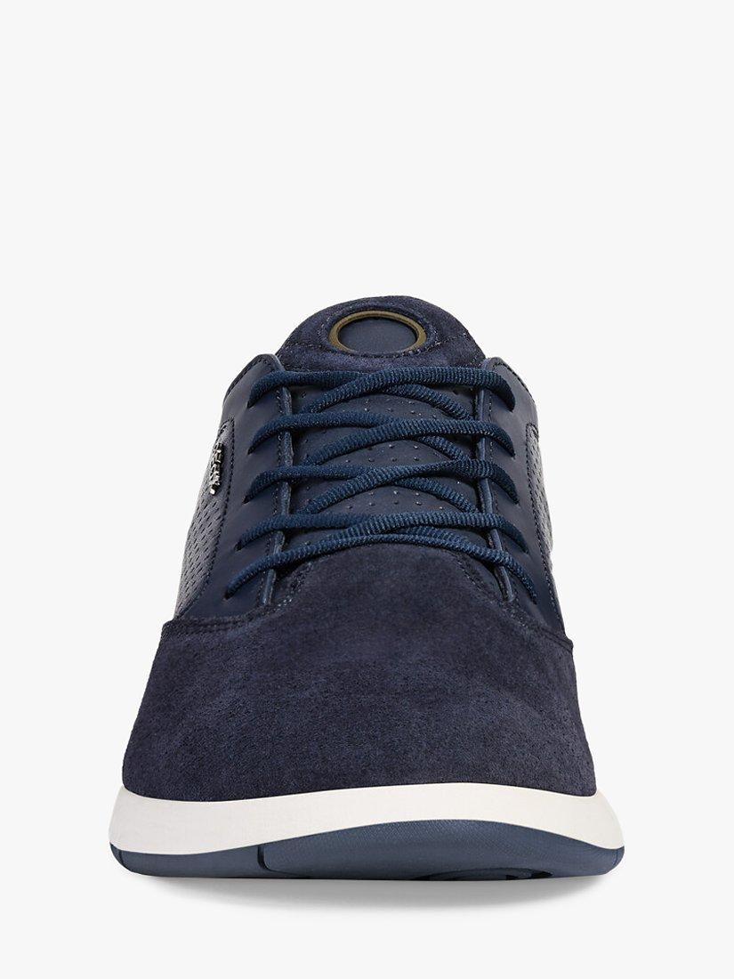 Geox Aerantis Leather Trainers, Navy, 6