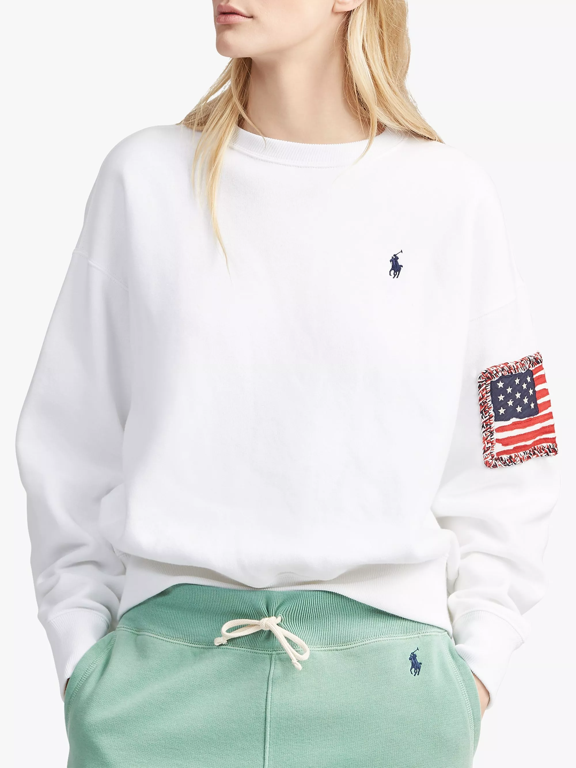 Polo Ralph Lauren Fleece Back Sweatshirt, White