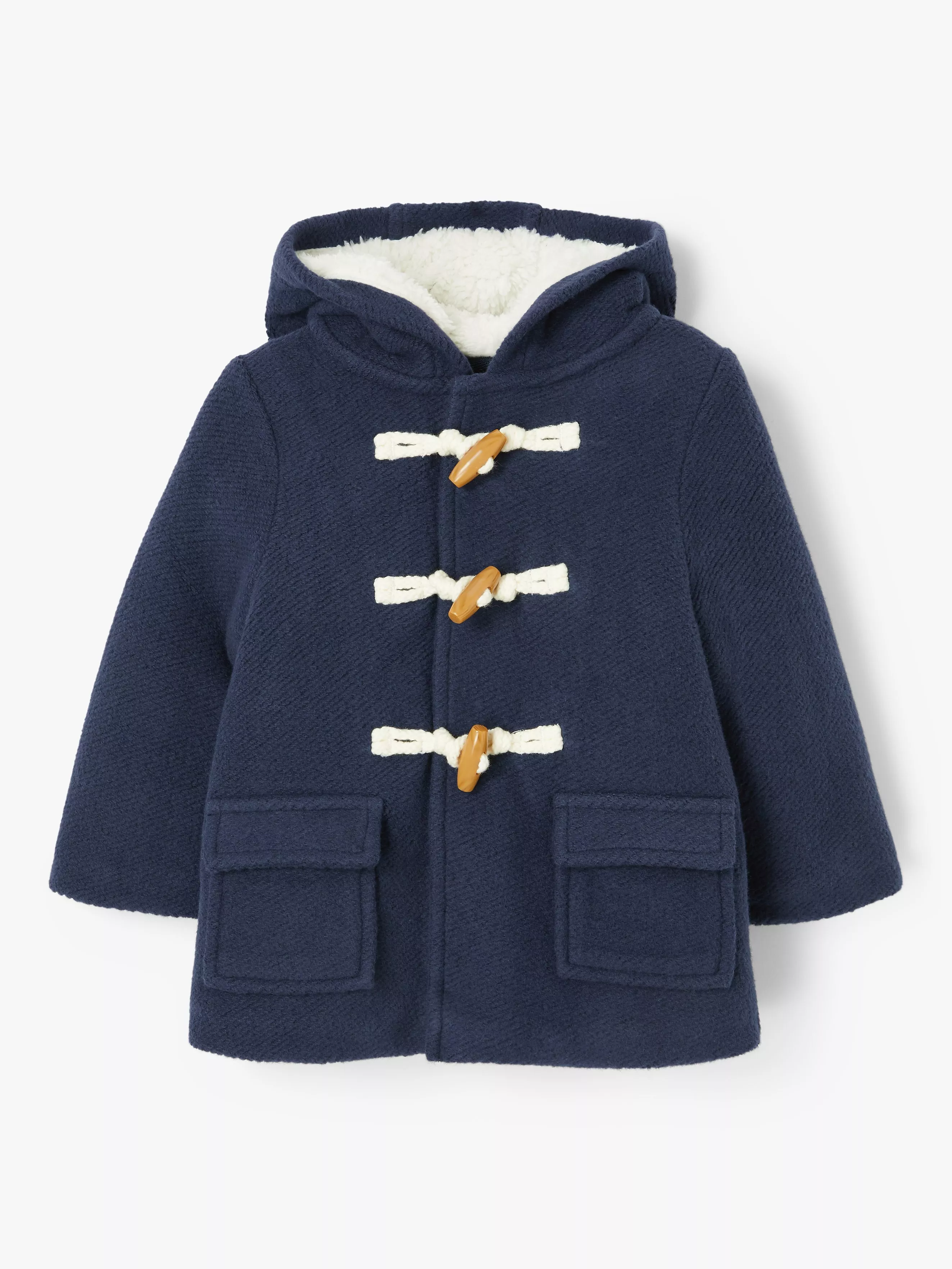 John Lewis Partners Baby Duffle Coat Navy