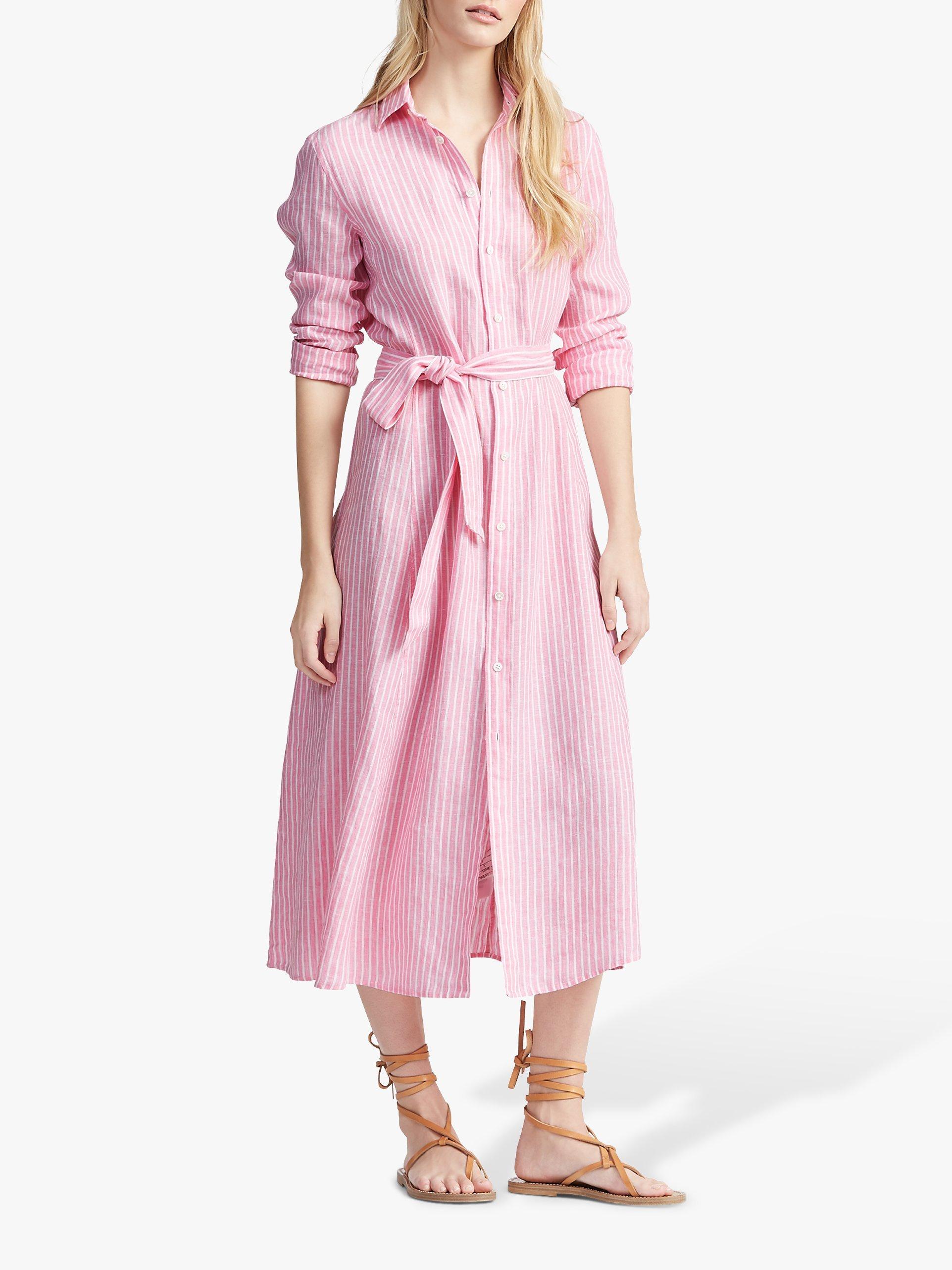 Ralph lauren pink shirt dress online