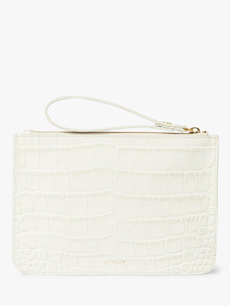 Jigsaw Nova Croc Embossed Wristlet Clutch