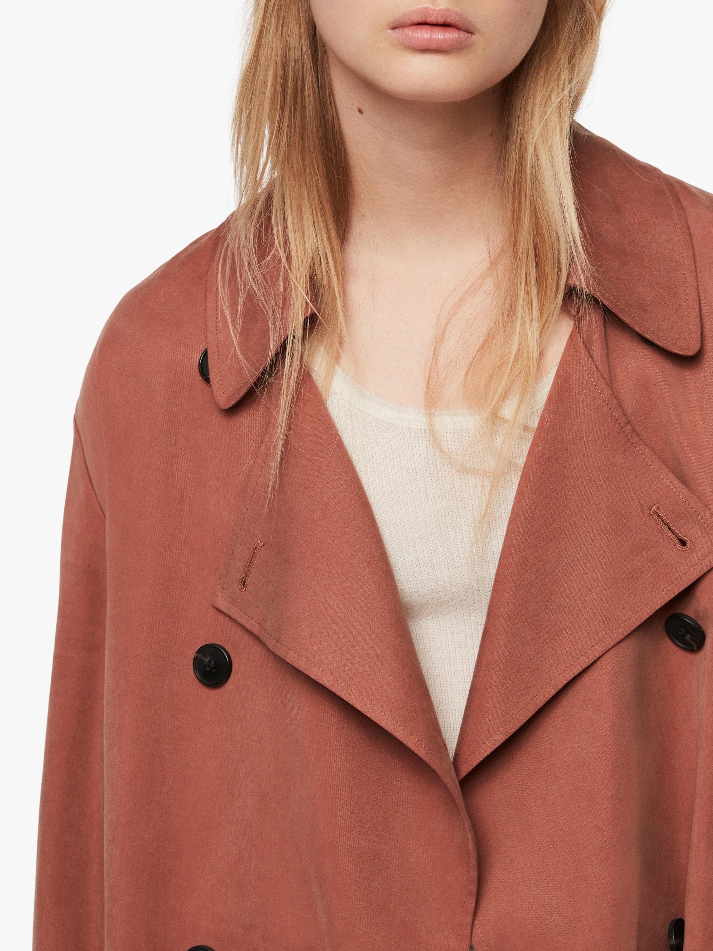 AllSaints Brooke Trench Coat, Nude Pink AllSaints Brooke Trench Coat, Nude Pink