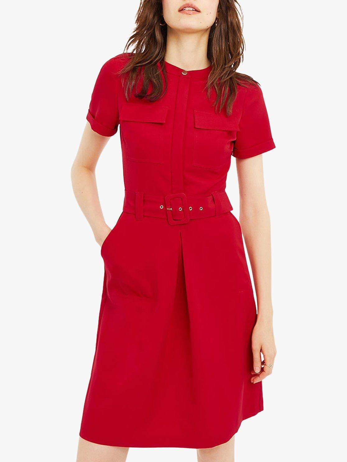 Oasis red utility shirt dress on sale