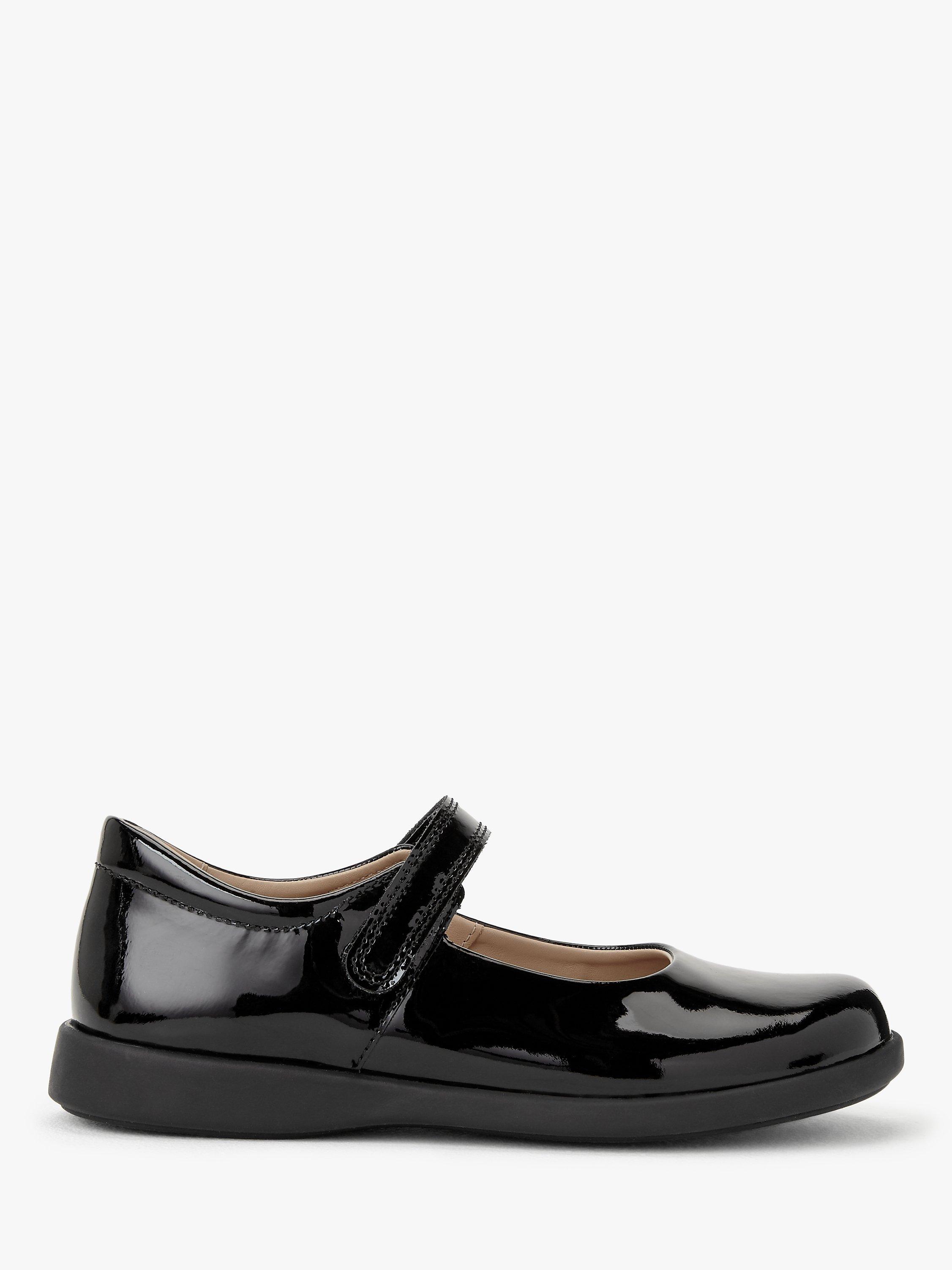 John Lewis Kids' Hampshire Mary Jane Shoes, Black Gloss