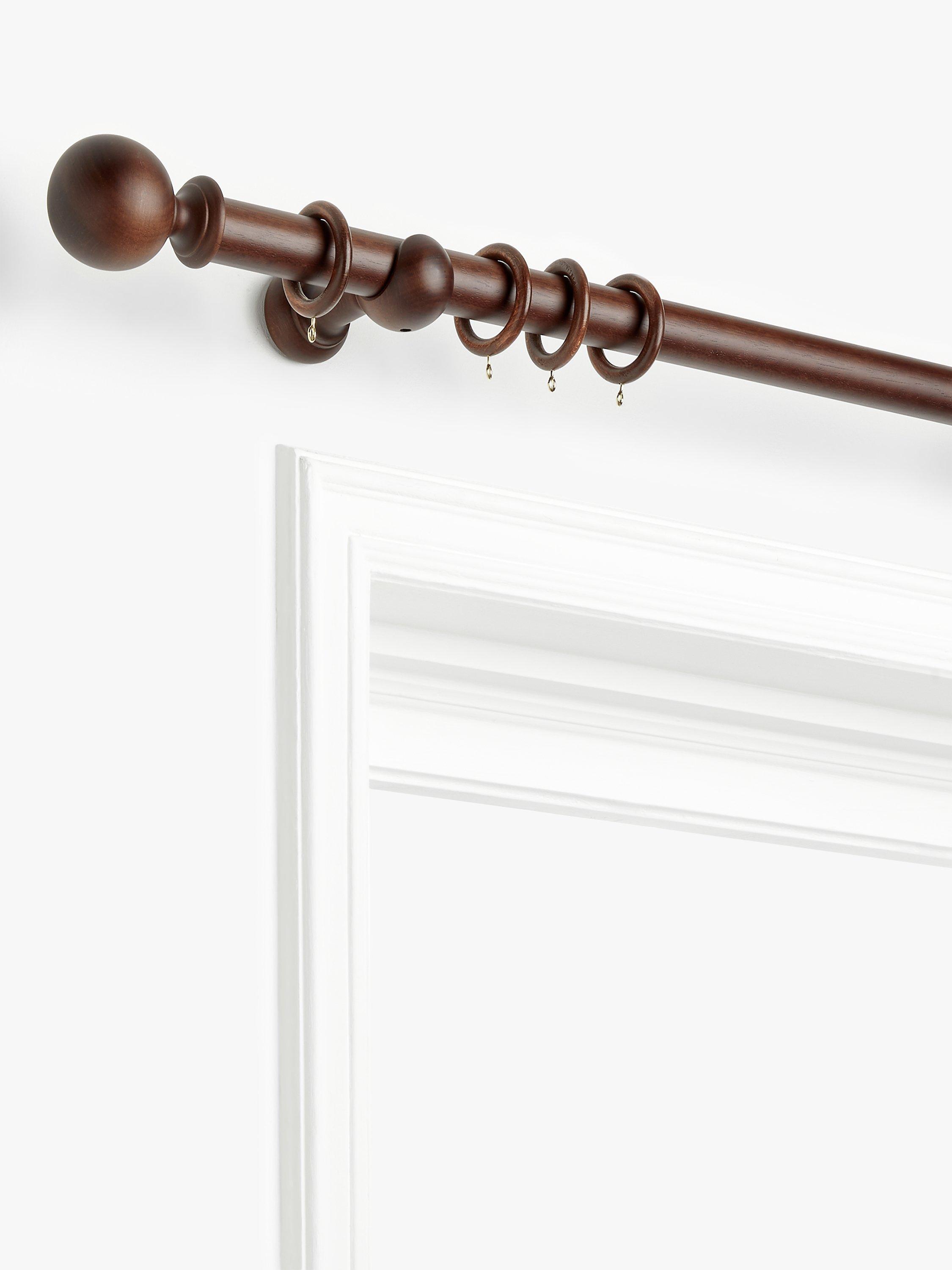 John Lewis Painted Premium Curtain Pole Kit, Dia. 35mm, Espresso