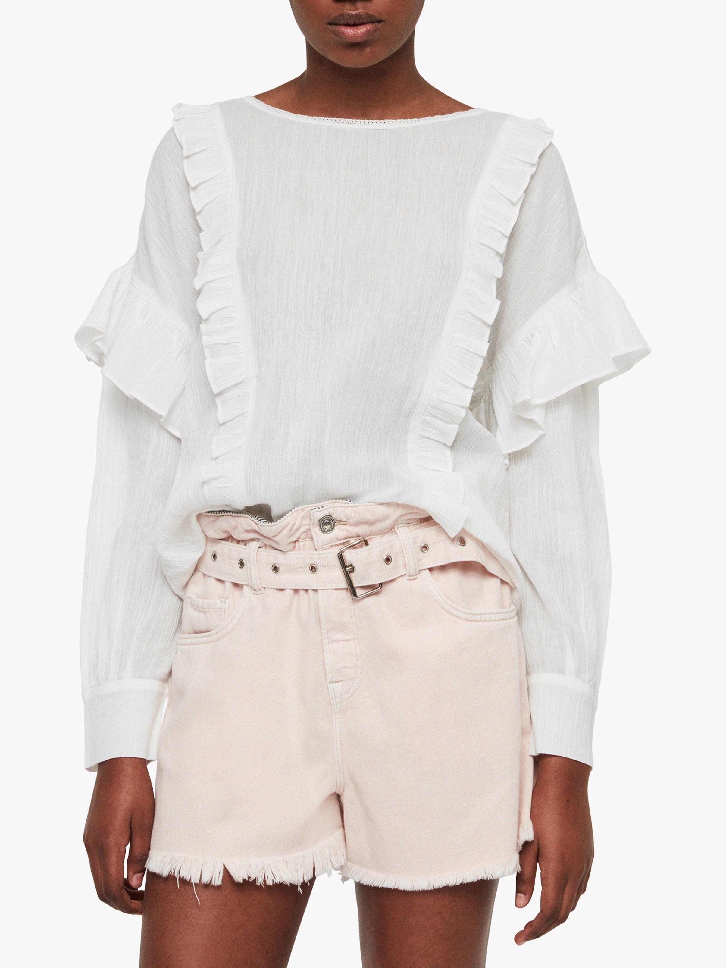 AllSaints Isa Top, Chalk White