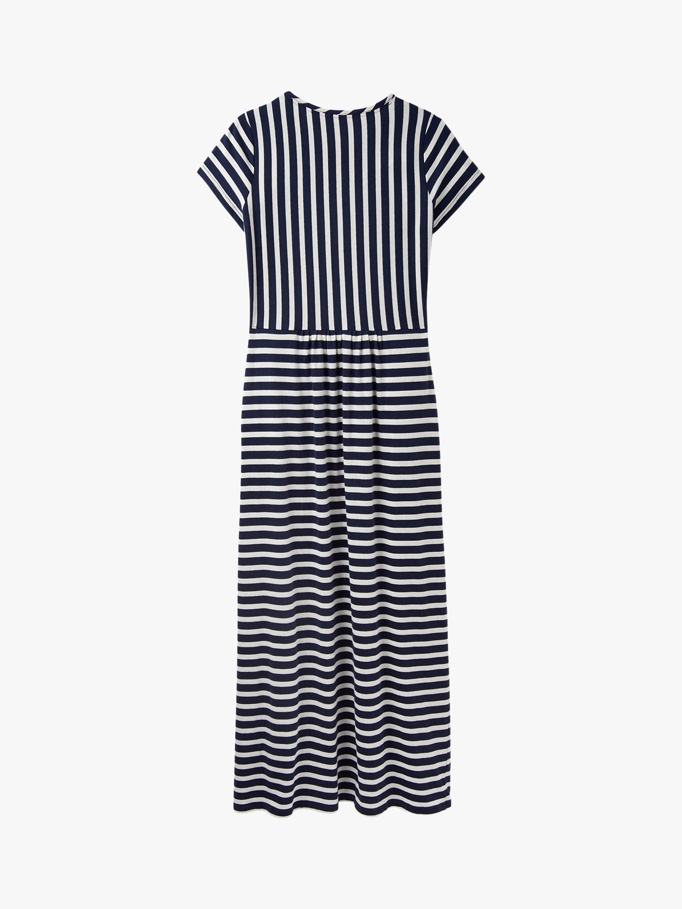 Joules Trudy Stripe Maxi Dress Cream Navy