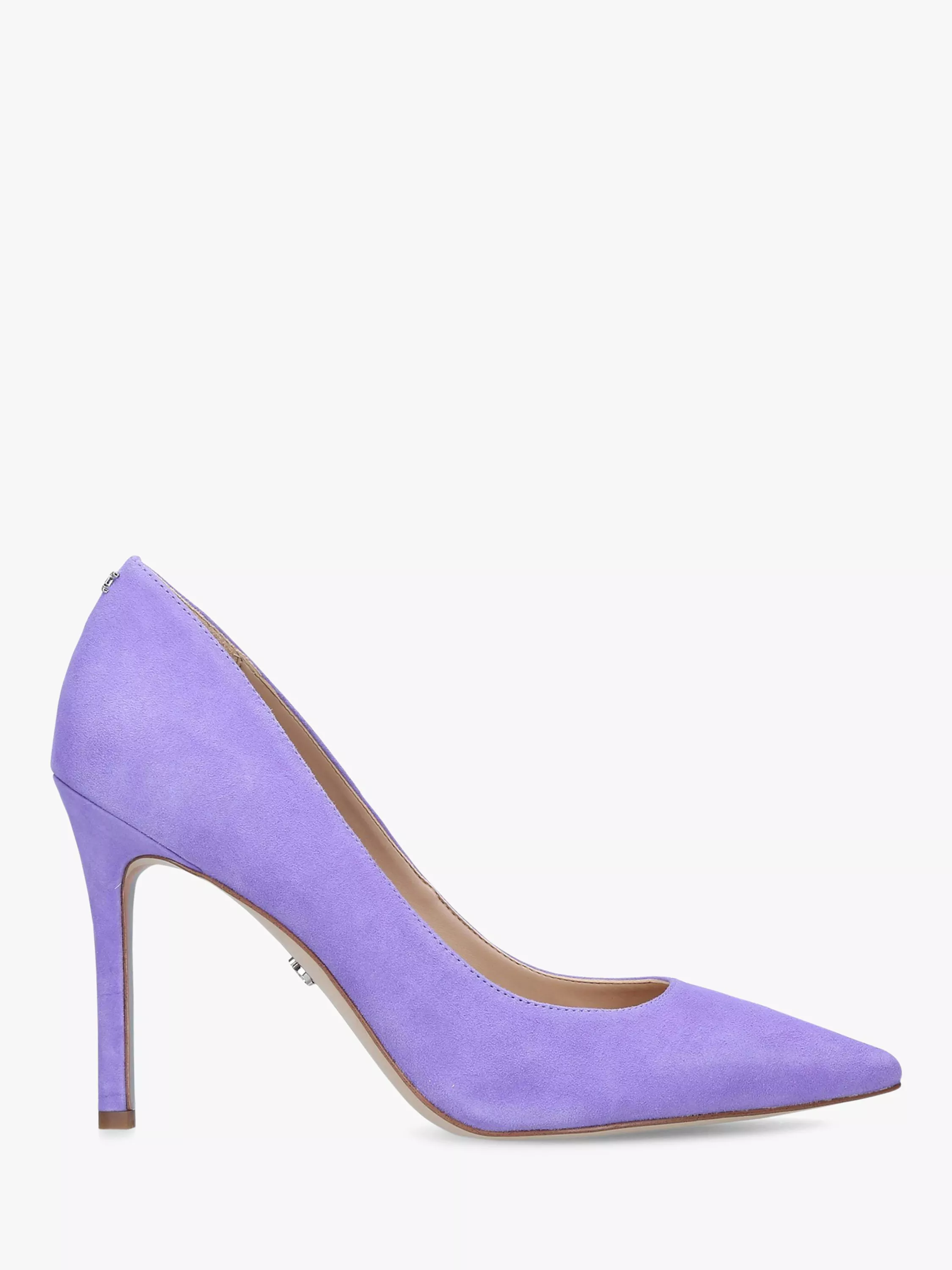 Sam Edelman Hazel Stiletto Heel Court Shoes Lilac Suede