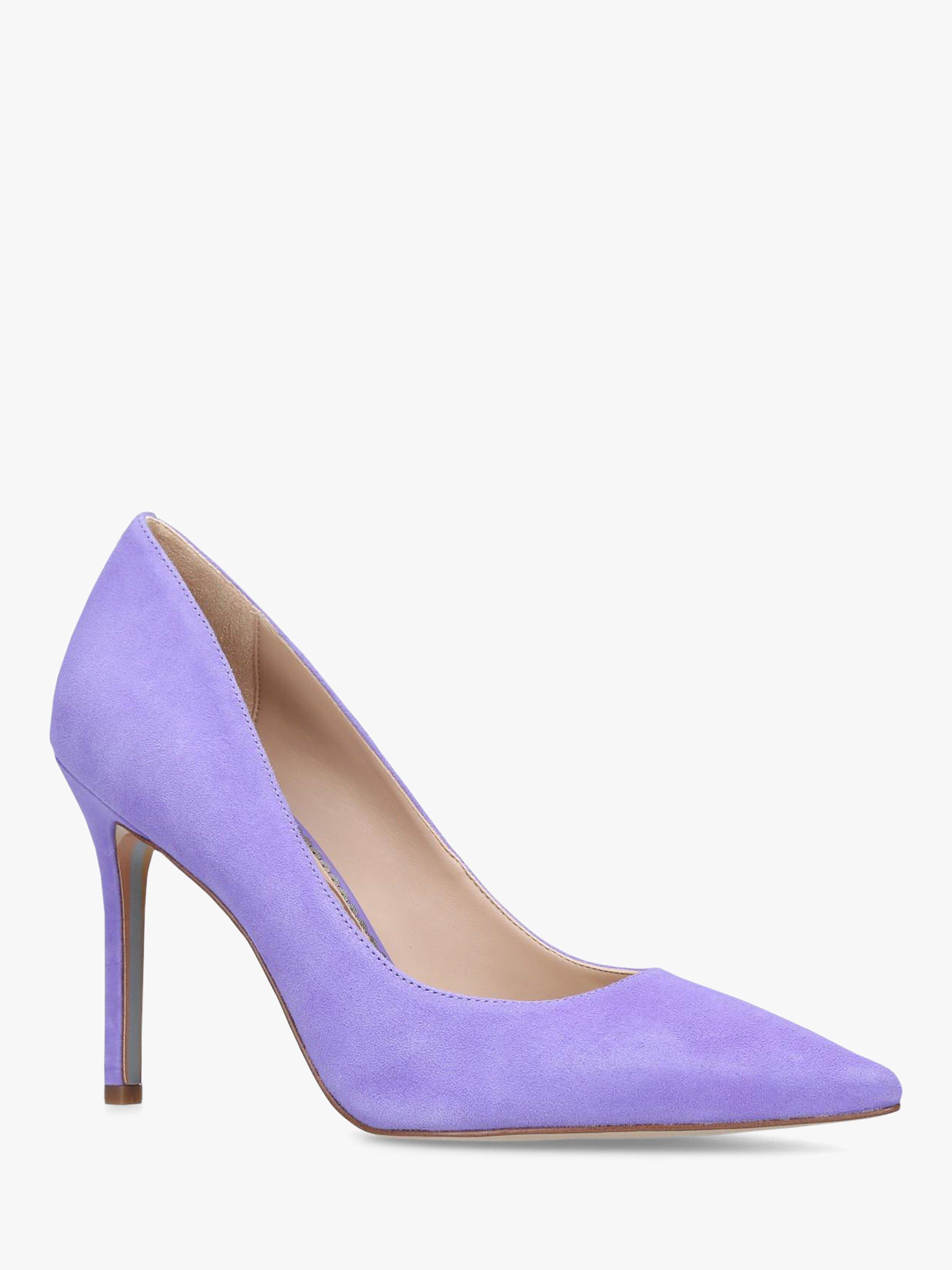 Sam Edelman Hazel Stiletto Heel Court Shoes Lilac Suede