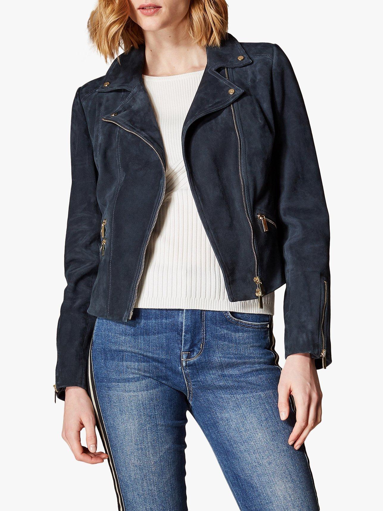 Karen millen suede biker jacket store