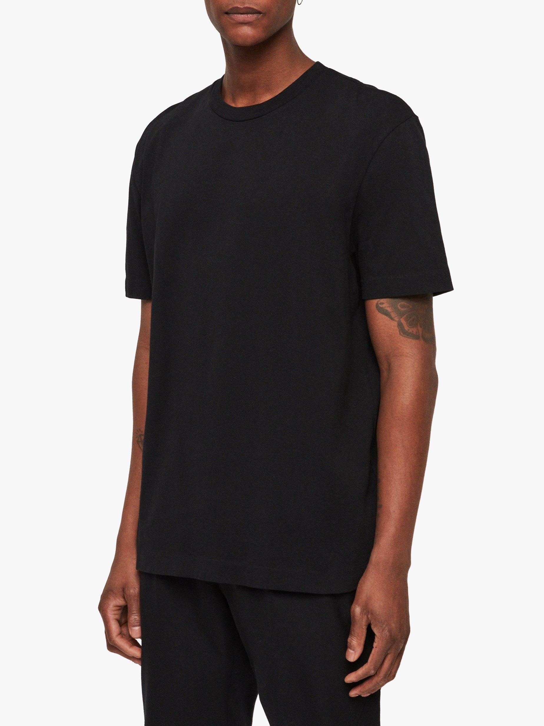 Product image 2 of 6, which shows AllSaints Musica Crew Neck Short Sleeve T-Shirt, Jet Black, L