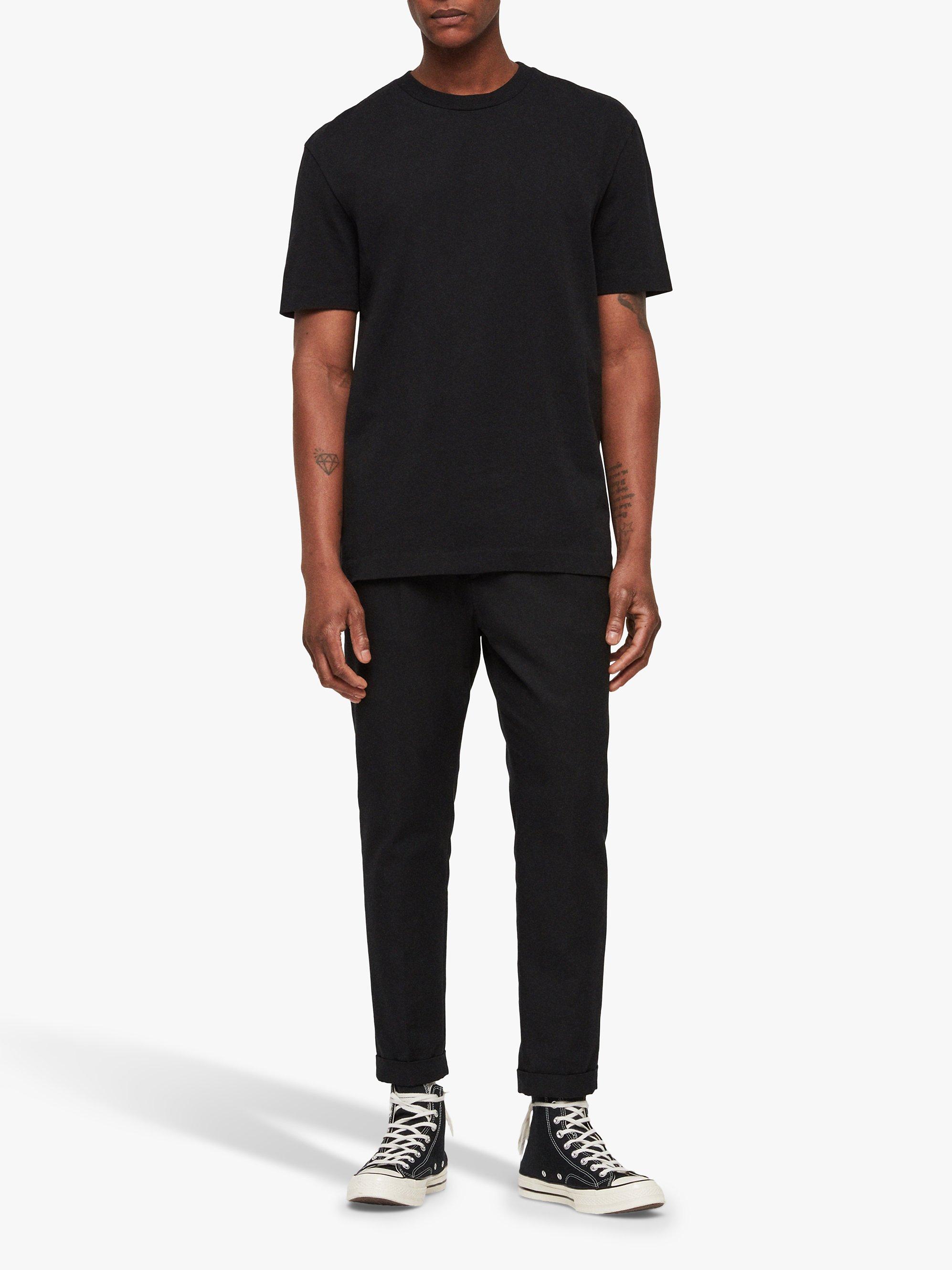 Product image 6 of 6, which shows AllSaints Musica Crew Neck Short Sleeve T-Shirt, Jet Black, L