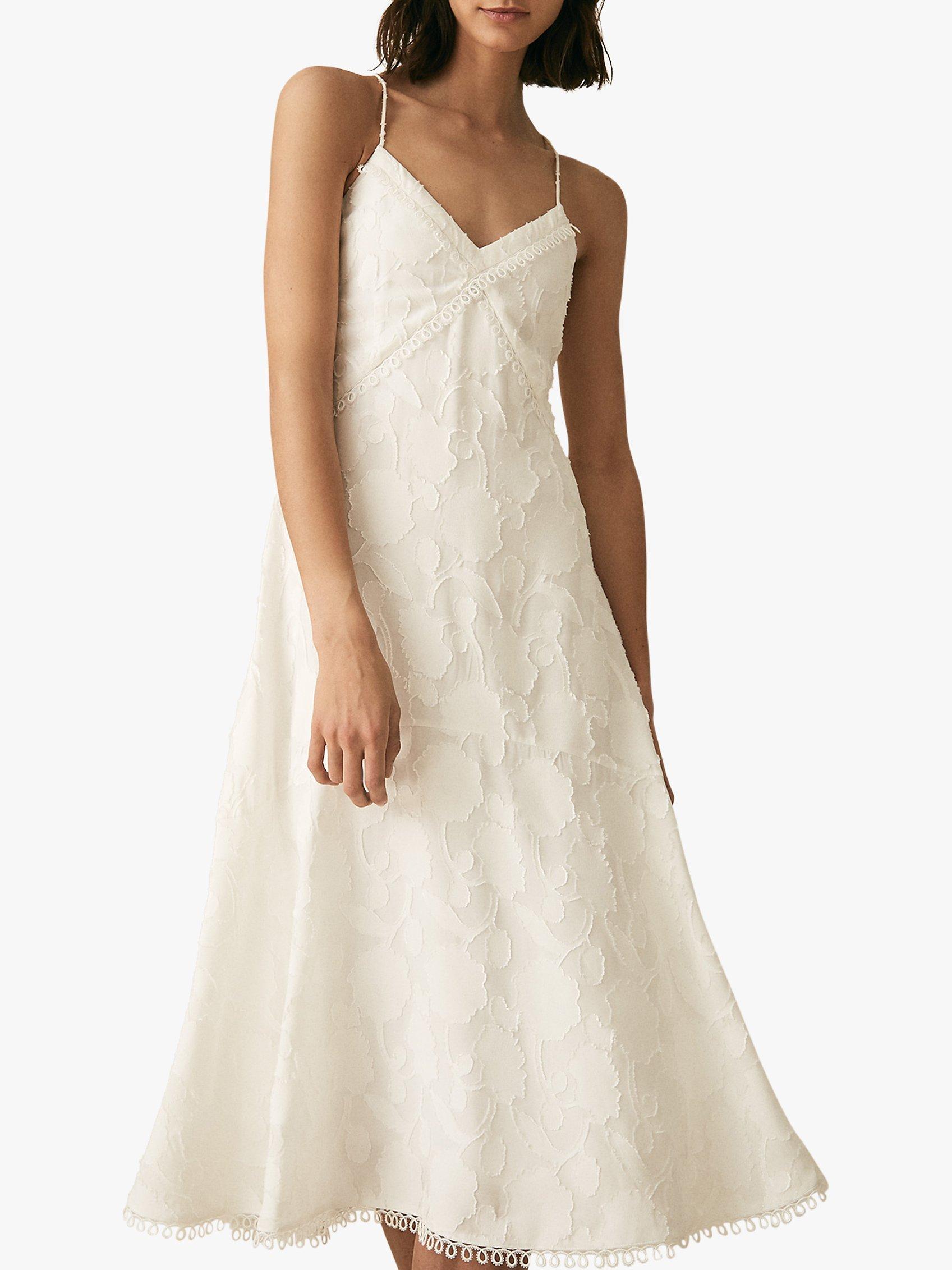 Reiss Ania Textured Strappy Dress White
