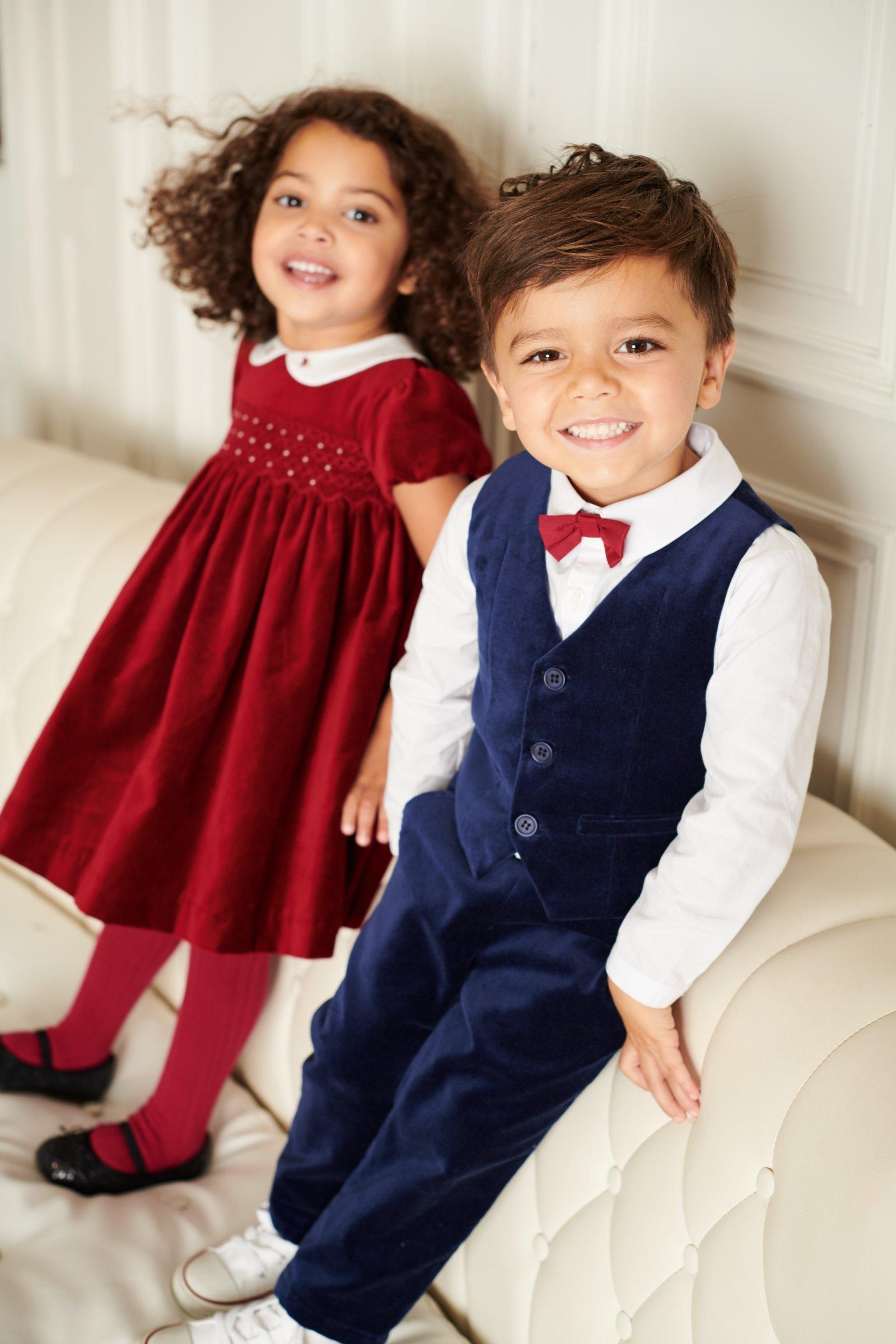 Baby red velvet dress on sale