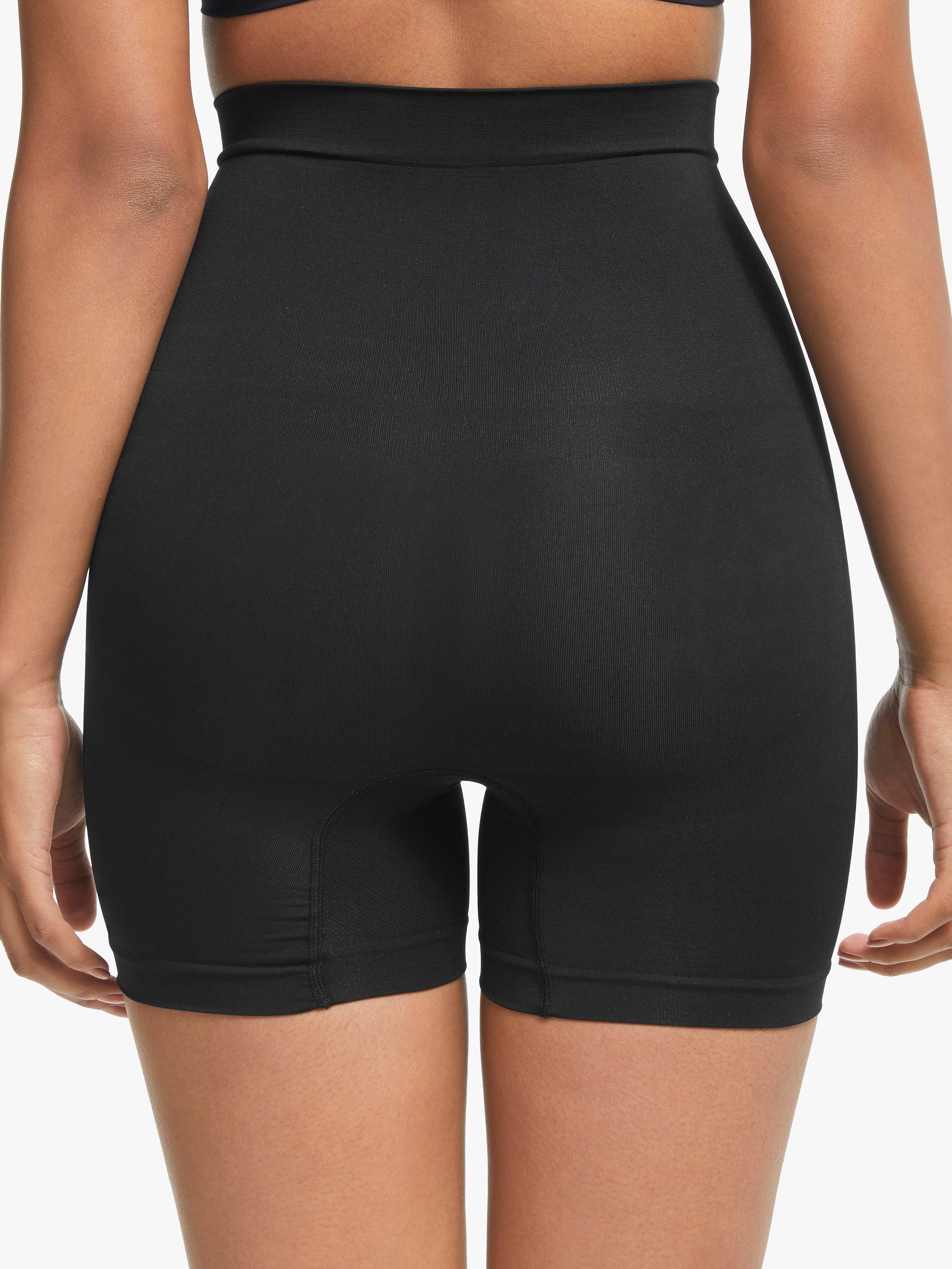 Product image 2 of 5, which shows John Lewis Seamfree High Waist Shorts, Black, S