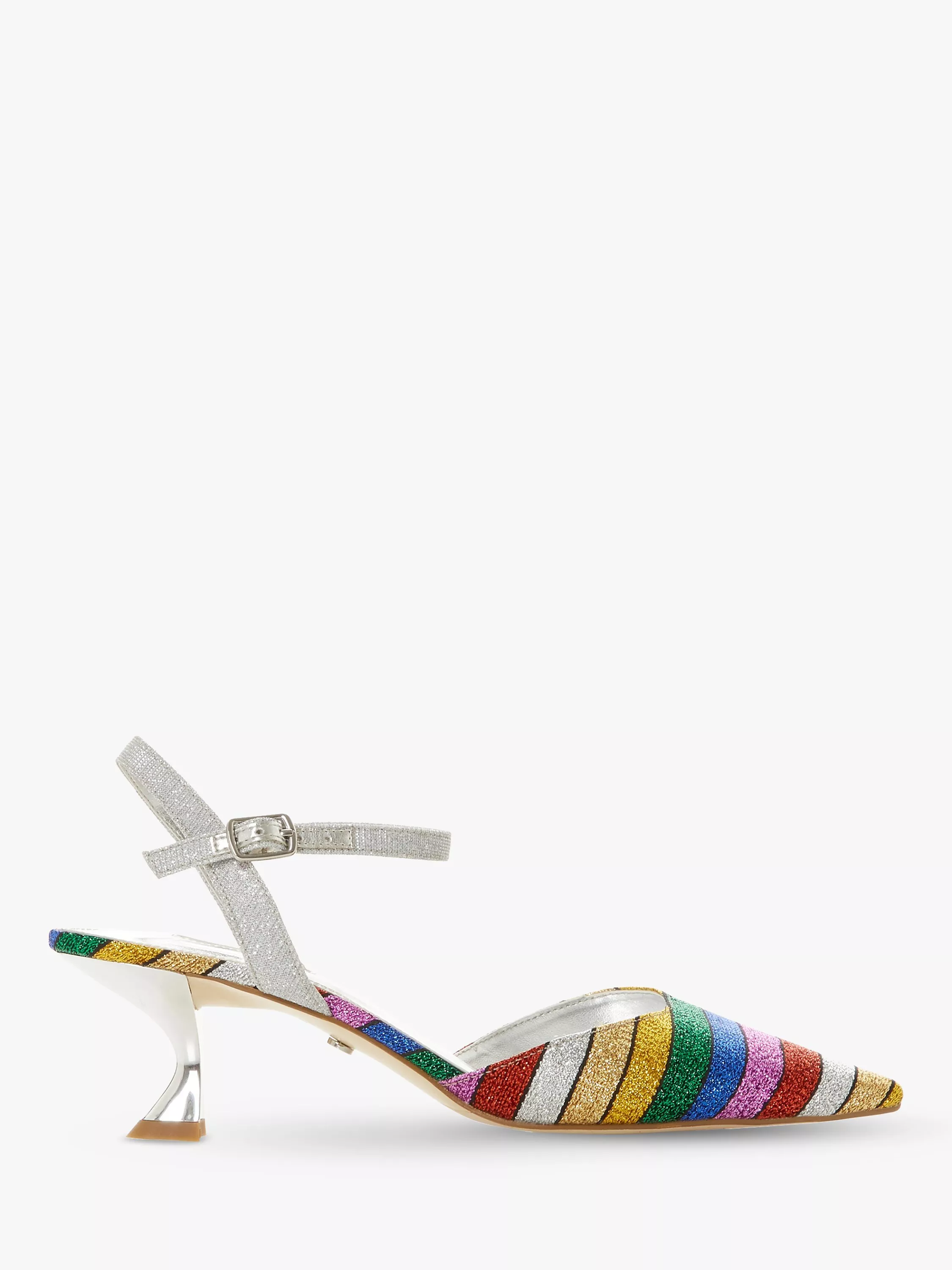 Dune Doriia Kitten Heel Rainbow Court Shoes Multi